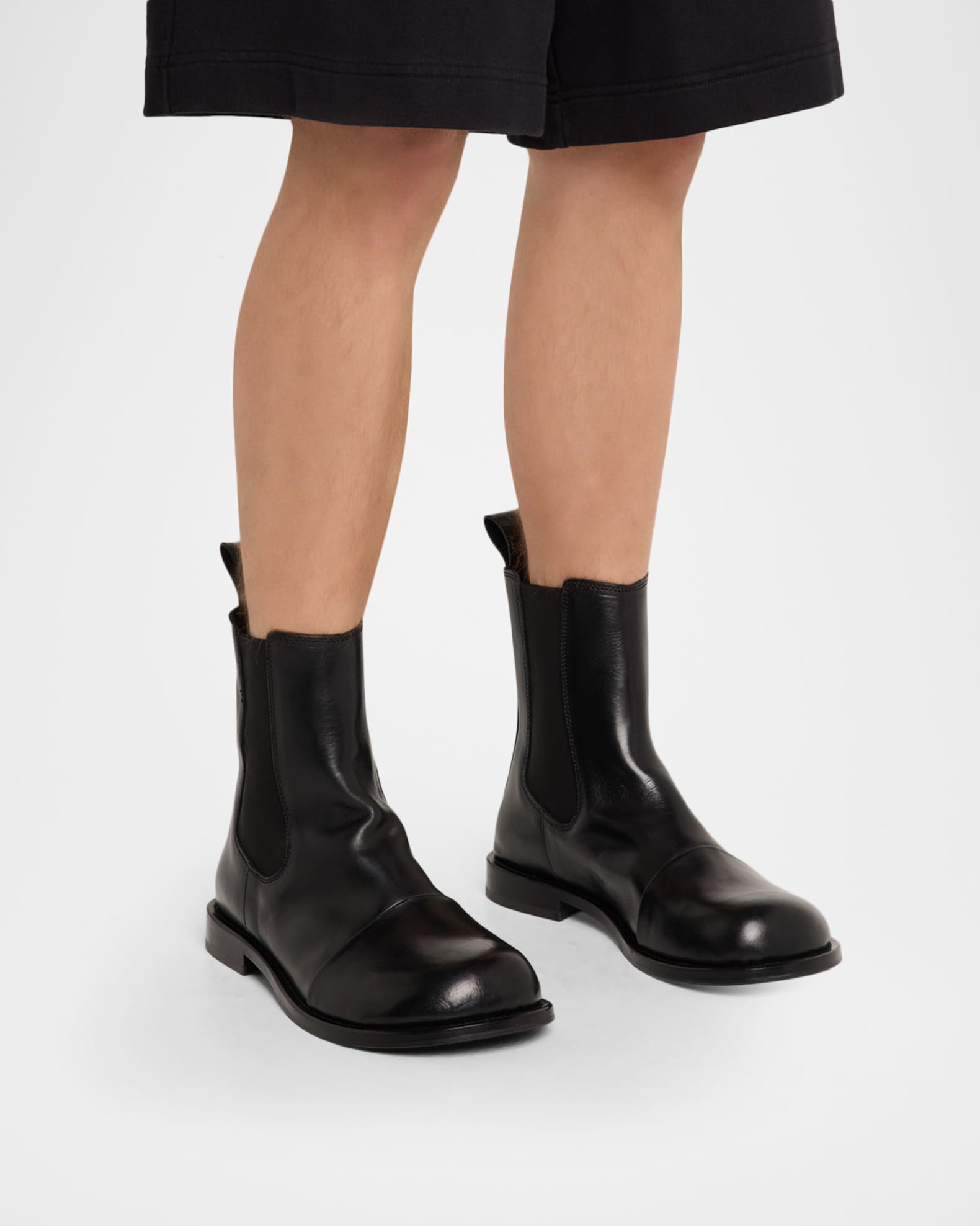 Men's Leather Cap-Toe Chelsea Boots 1