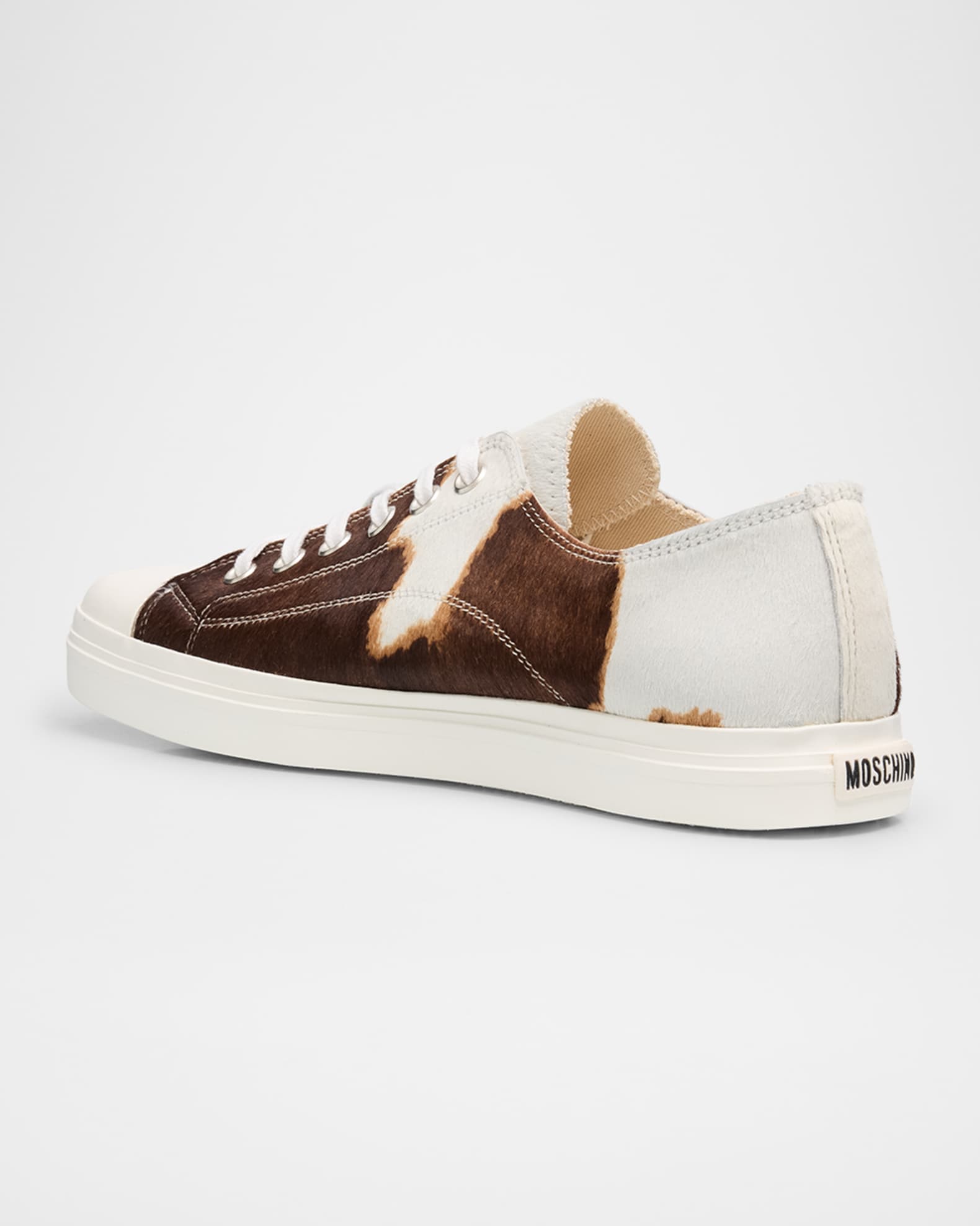 Men's Edge Calf Hair Cap Toe Low-Top Sneakers