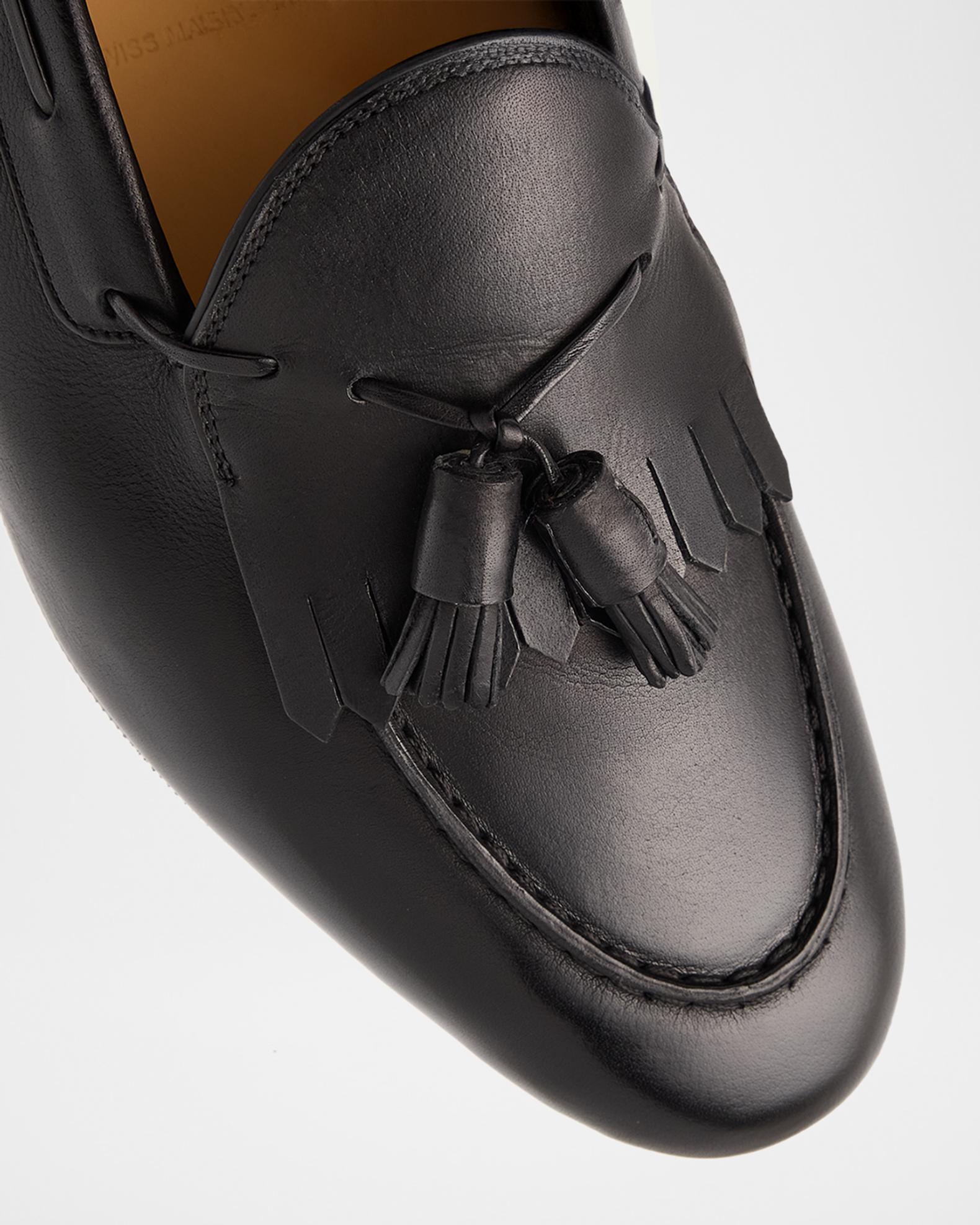 Bally Kiltie Loafers Men 12 Black Leather Fringe Swiss Made Bally Men main image 4