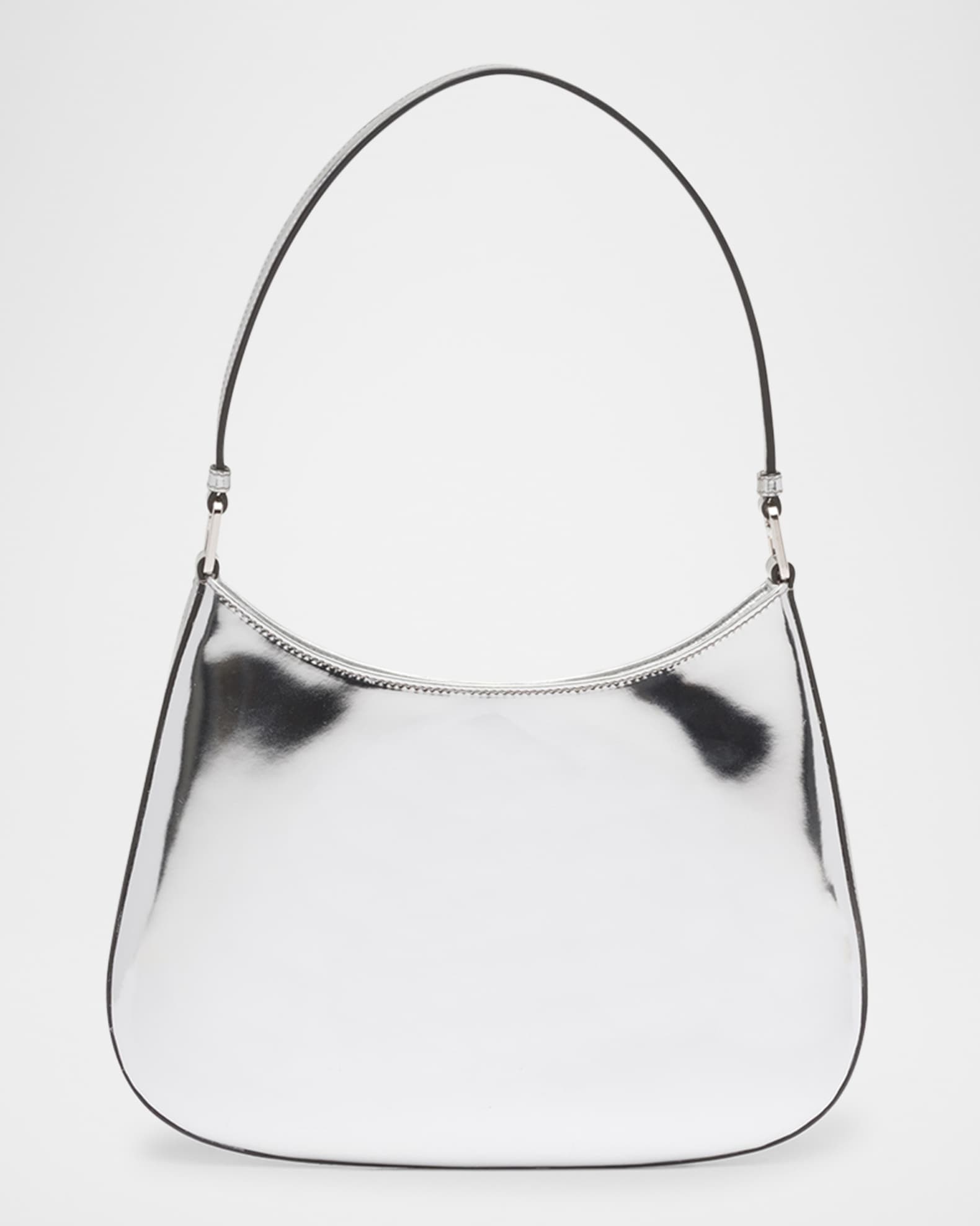 【関税&送料込】Prada Prada Cleo Brushed Leather Hobo Bag Black Prada Cleo brushed leather shoulder bag | PRADA