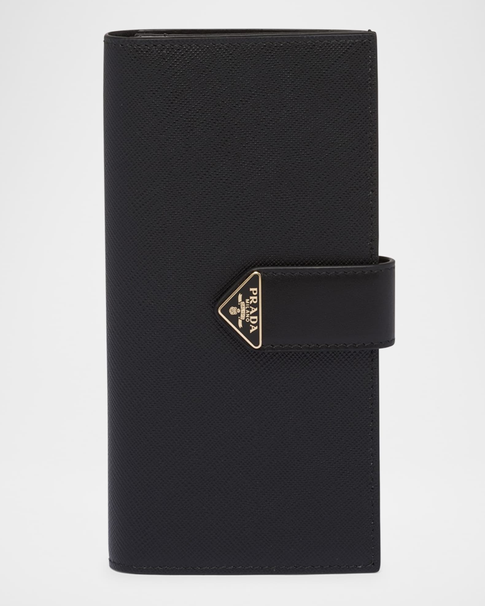 Large Saffiano and Smooth Leather Wallet 0