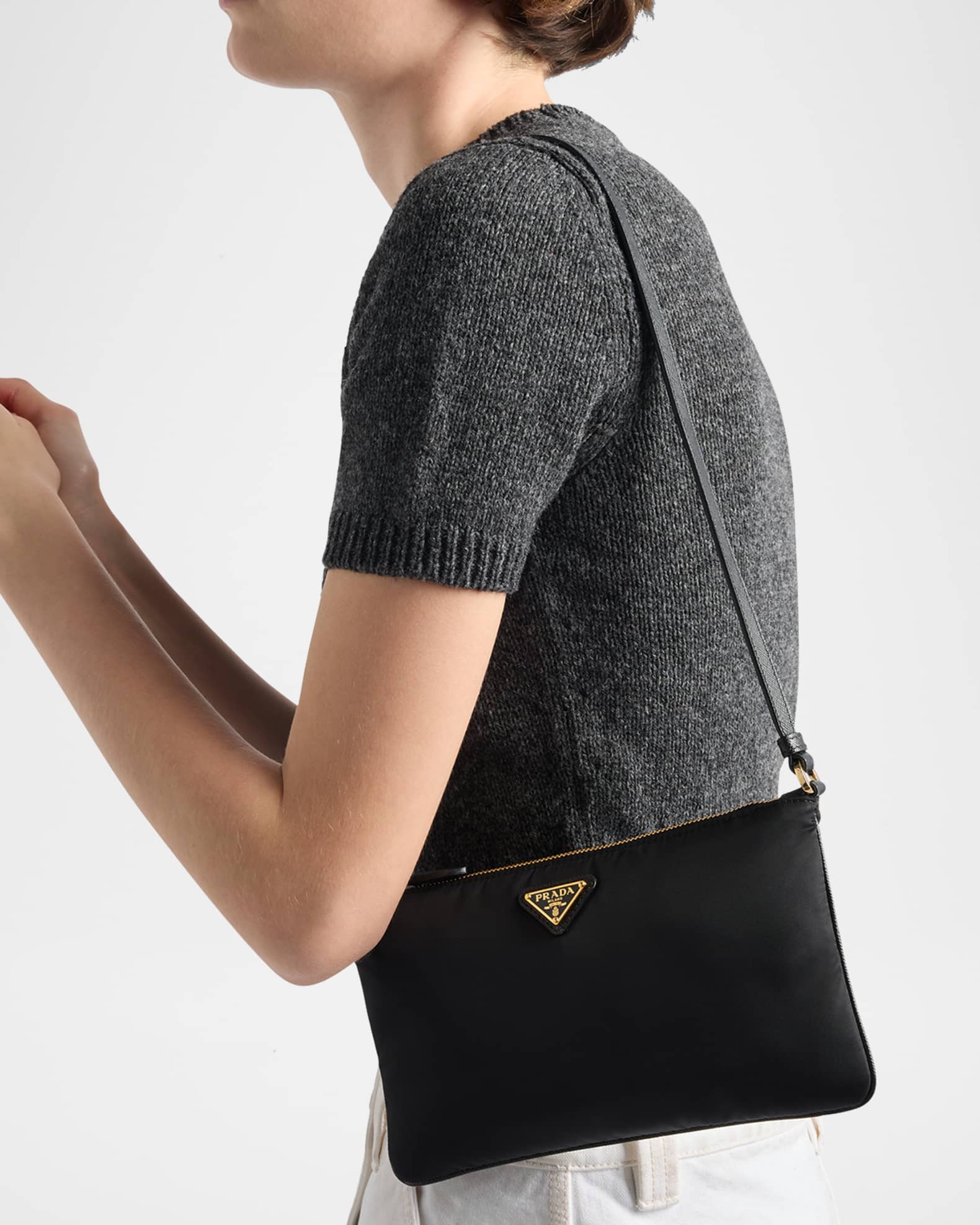 Prada Mini Re-Nylon Shoulder Bag | Neiman Marcus