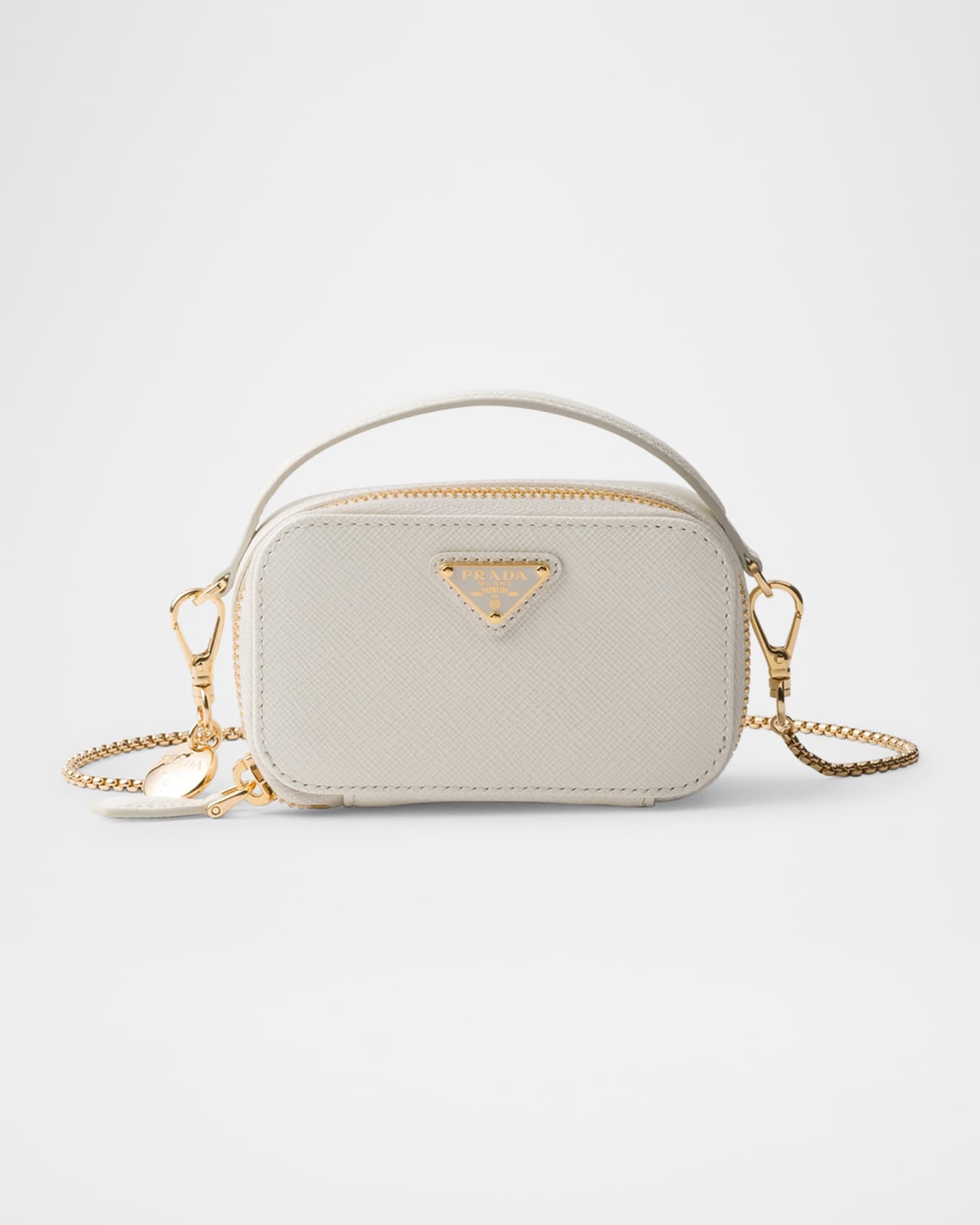 Prada Saffiano Leather Mini-Pouch Crossbody Bag | Neiman Marcus