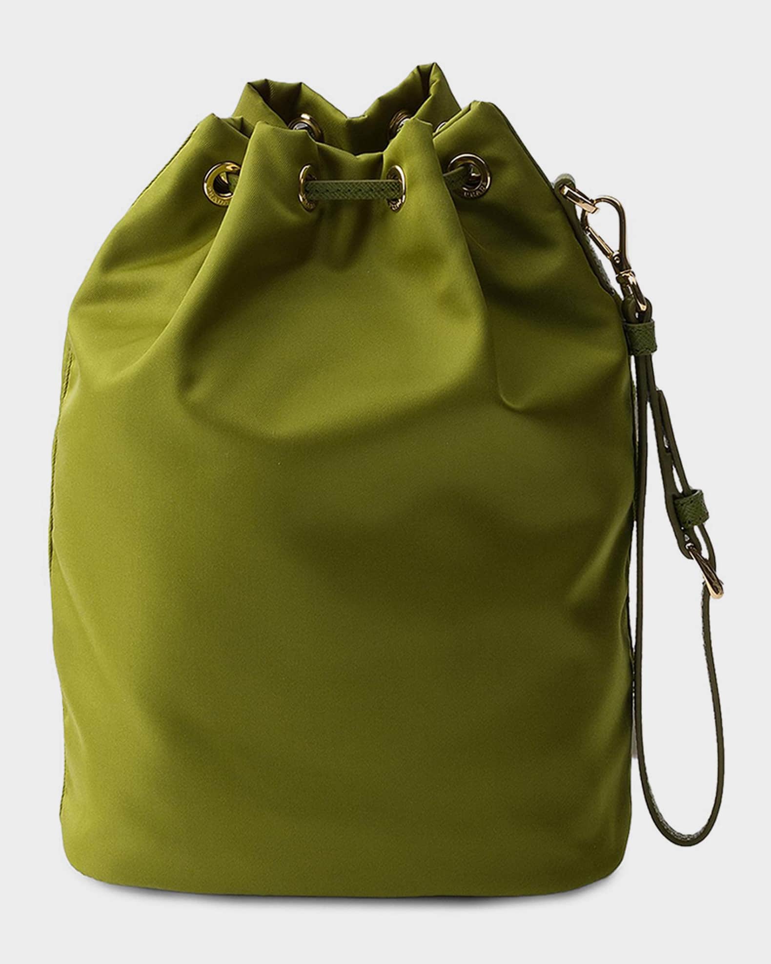 Prada Nylon Drawstring Pouch Wristlet | Neiman Marcus