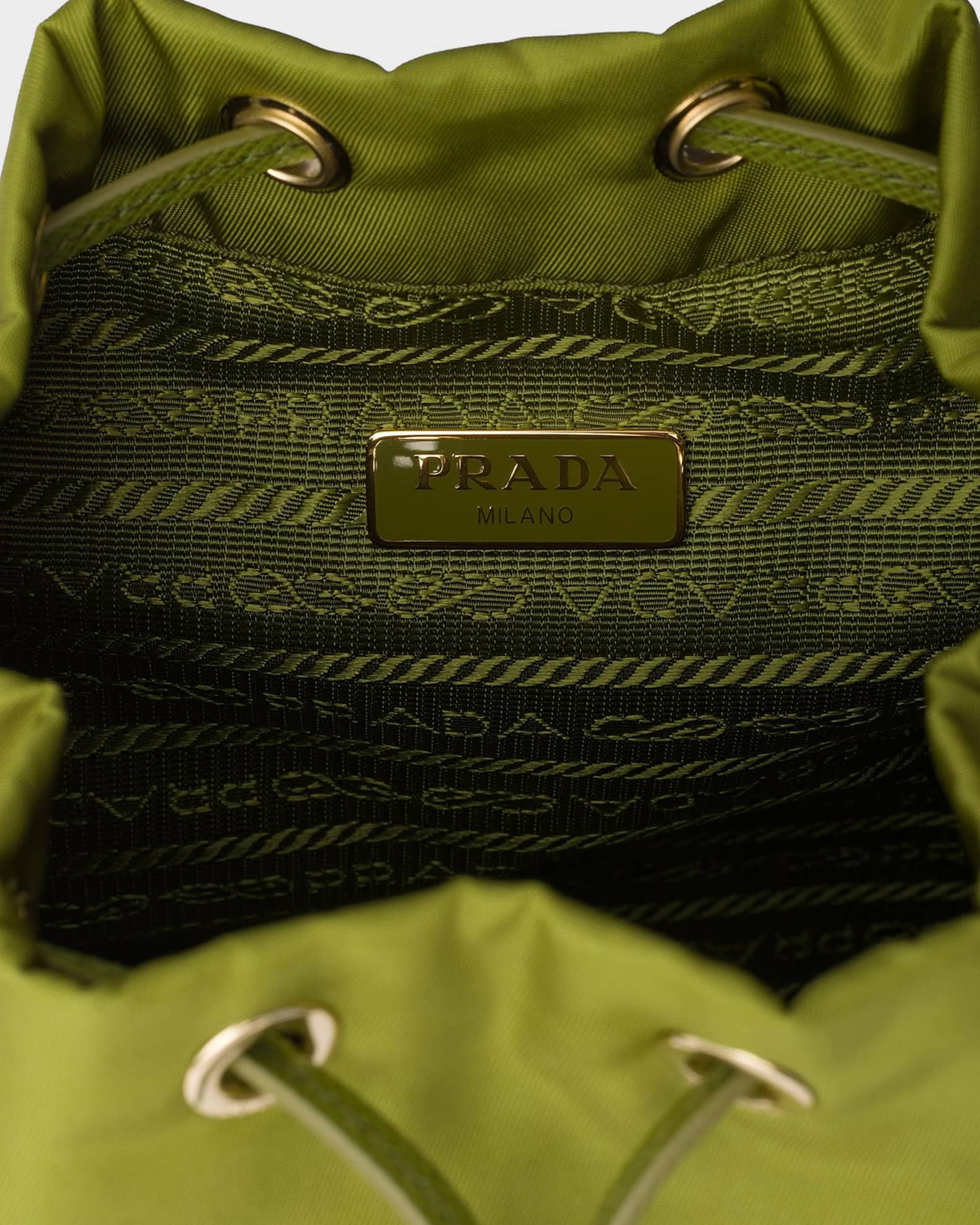 Prada Nylon Drawstring Pouch Wristlet | Neiman Marcus