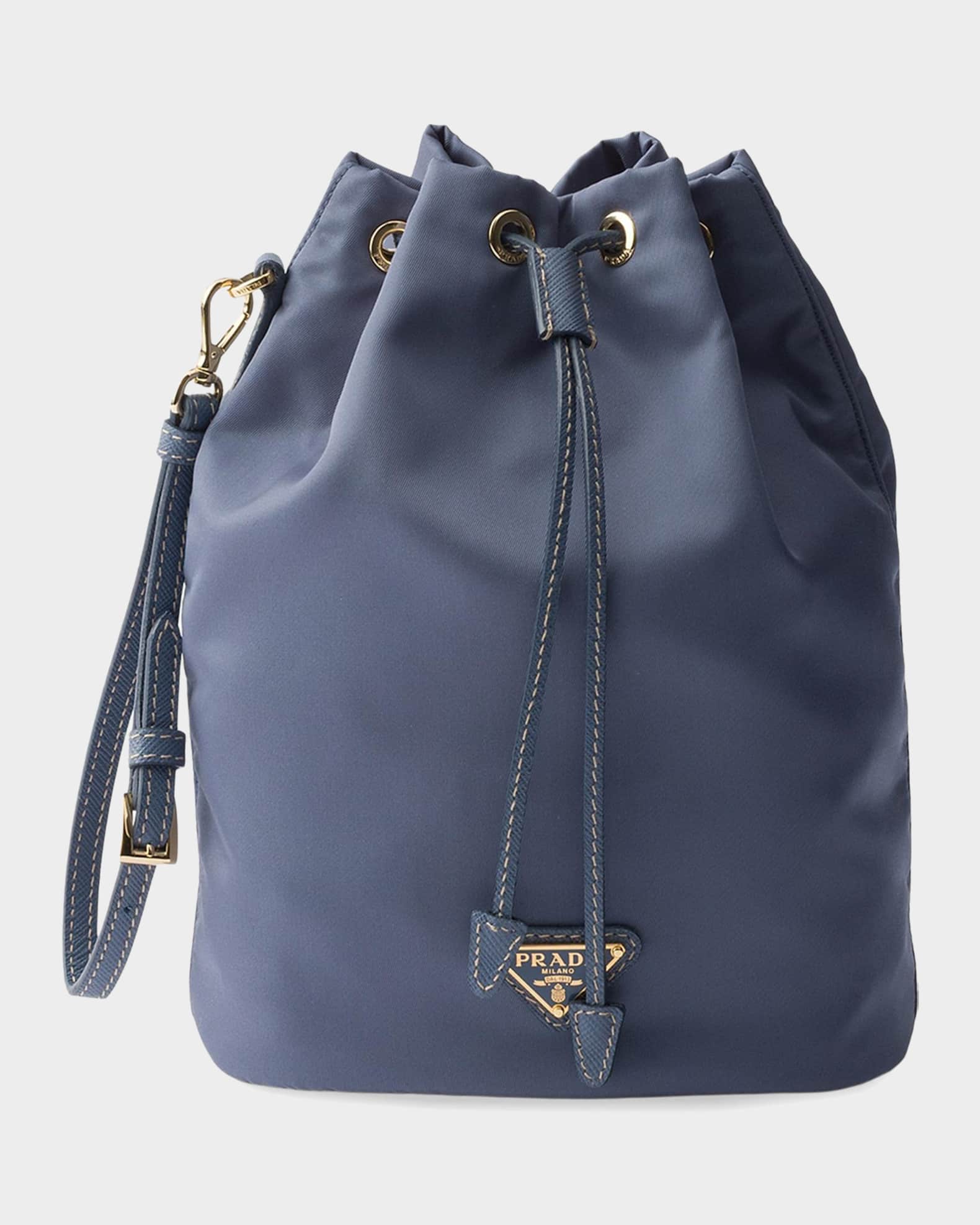 Prada Nylon Drawstring Pouch Wristlet | Neiman Marcus