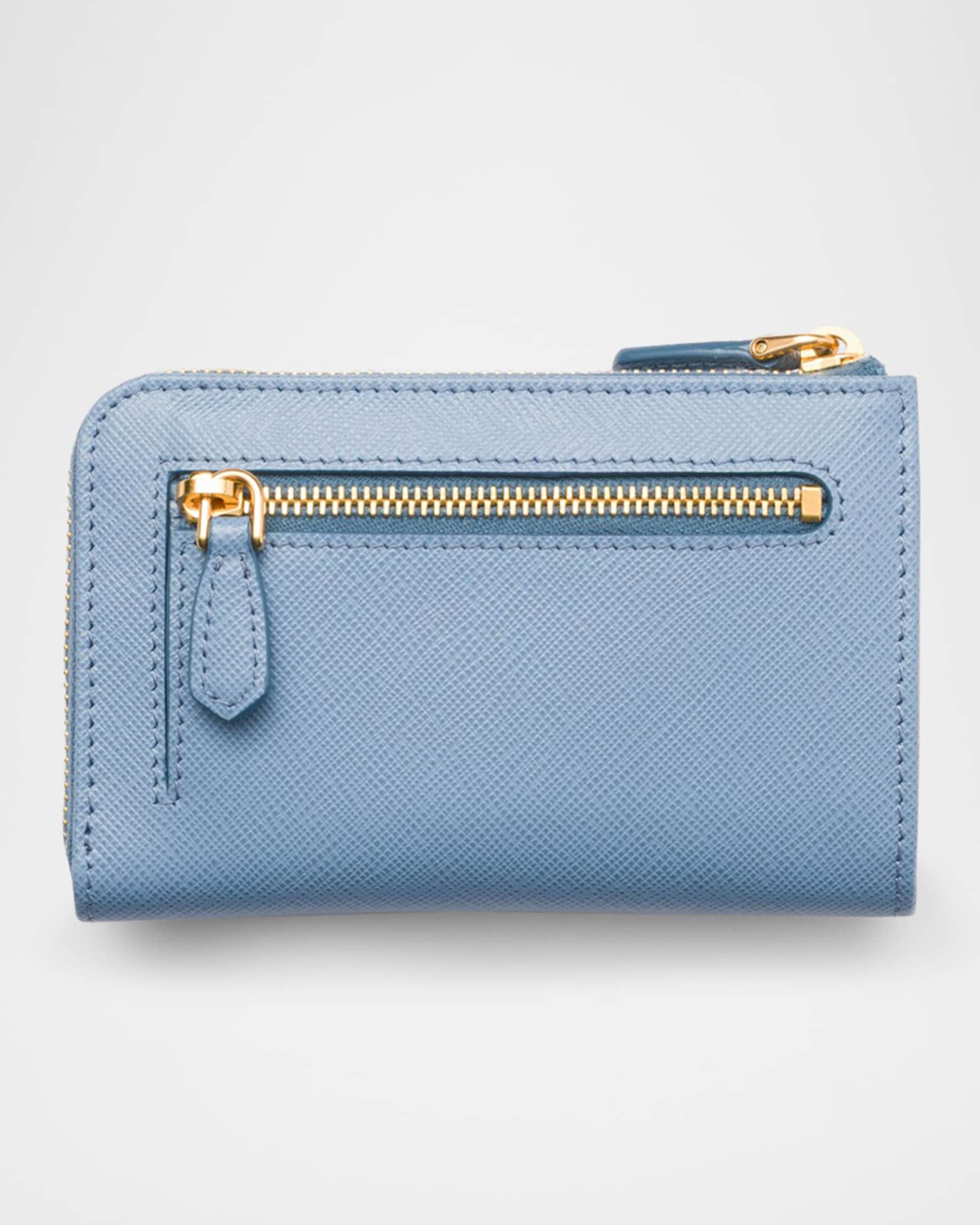 ショルダーバッグ・ポシェット ^MUCENT^ Round l Logo Saffiano Card Wallet P00000MN Prada Triangle Logo Saffiano Leather Zip Card Case | Neiman