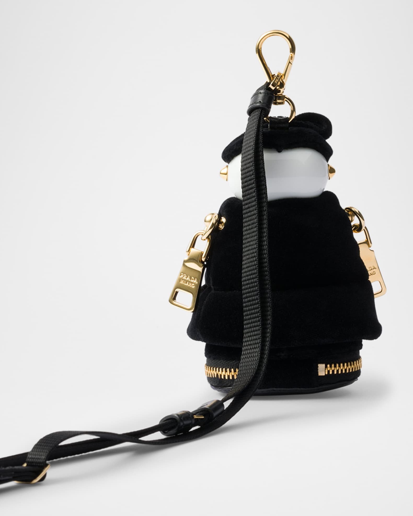 【正規通販】 Soft Prada Robot Strap Shoulder with Charm Bag Velvet アクセサリー