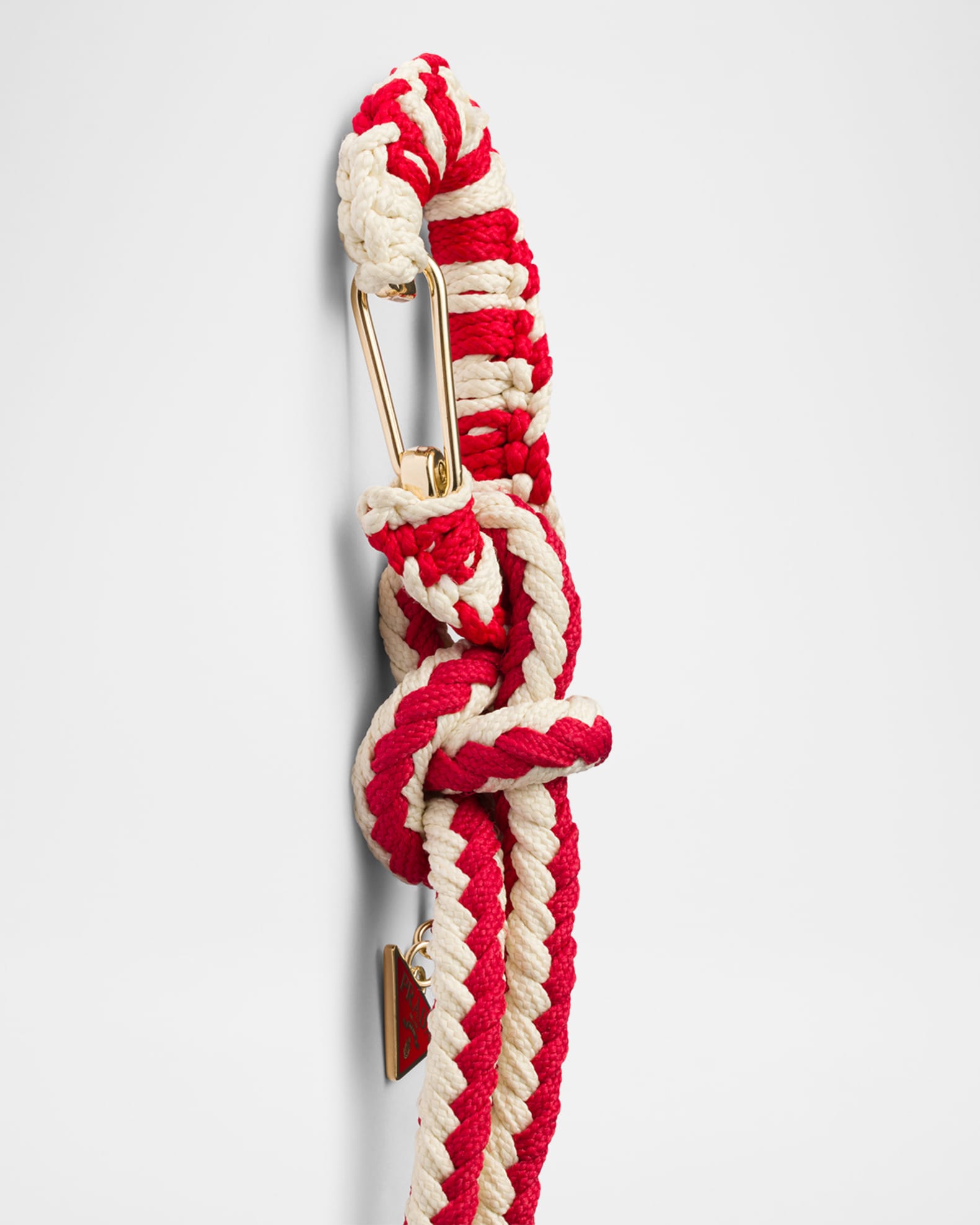 Prada Striped Cord Keychain | Neiman Marcus