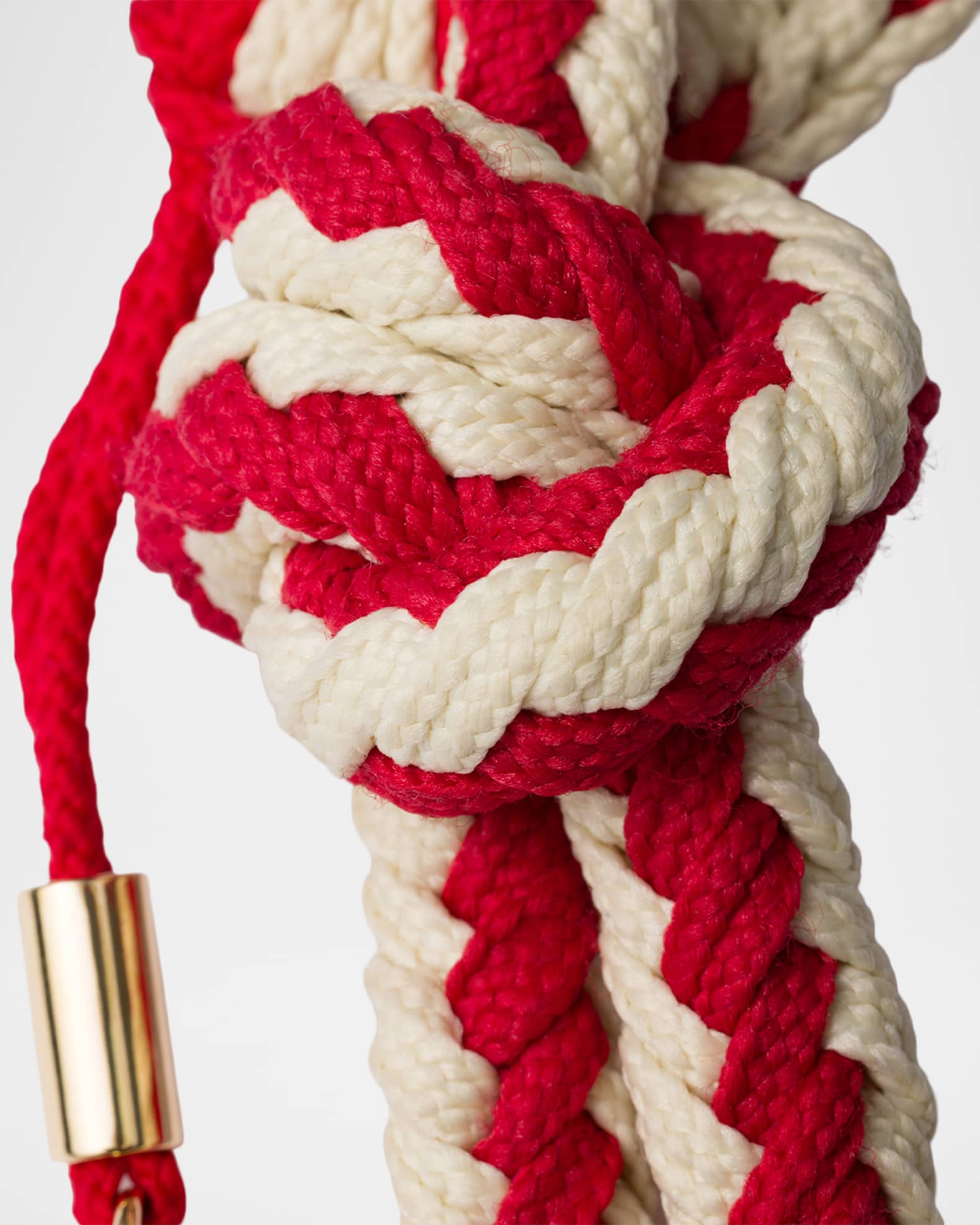 Prada Striped Cord Keychain | Neiman Marcus