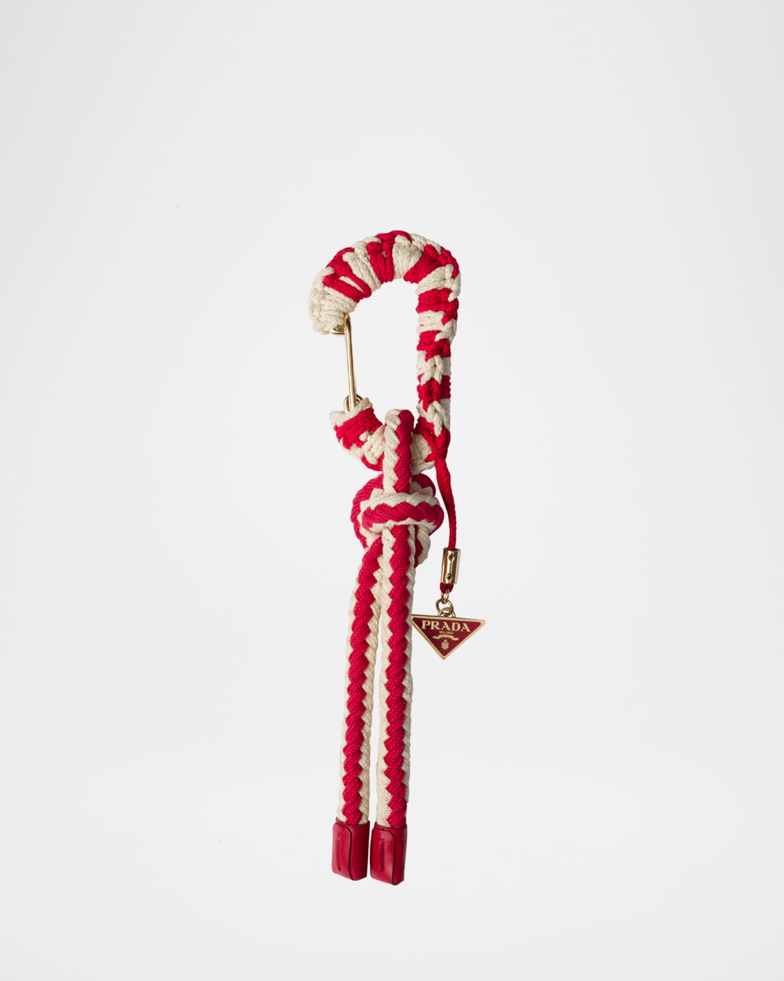 Prada Striped Cord Keychain | Neiman Marcus