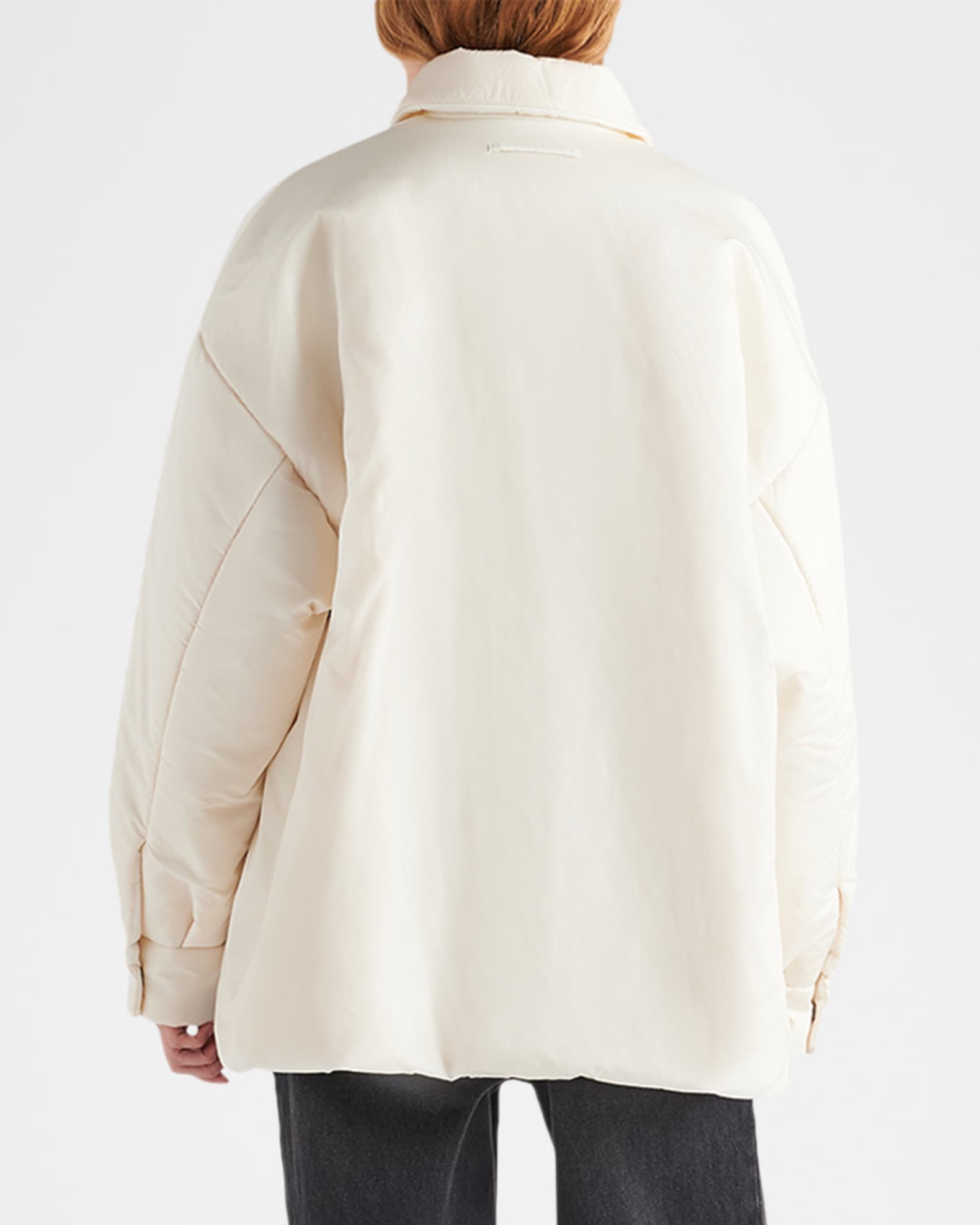 Prada Light Re-Nylon Padded Shirt Jacket | Neiman Marcus