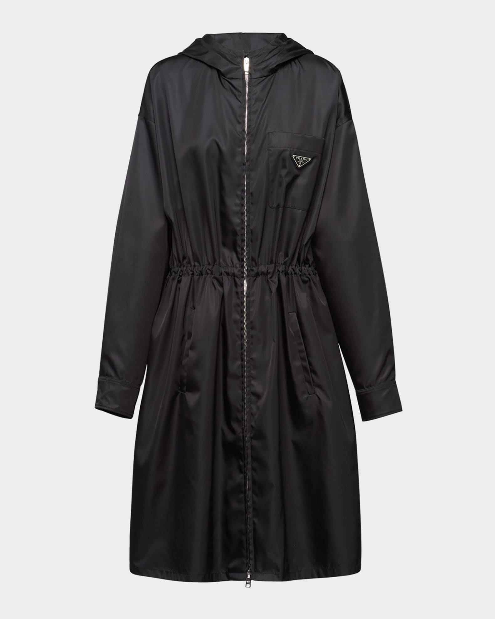 Re-Nylon Cinched Hooded Raincoat 0