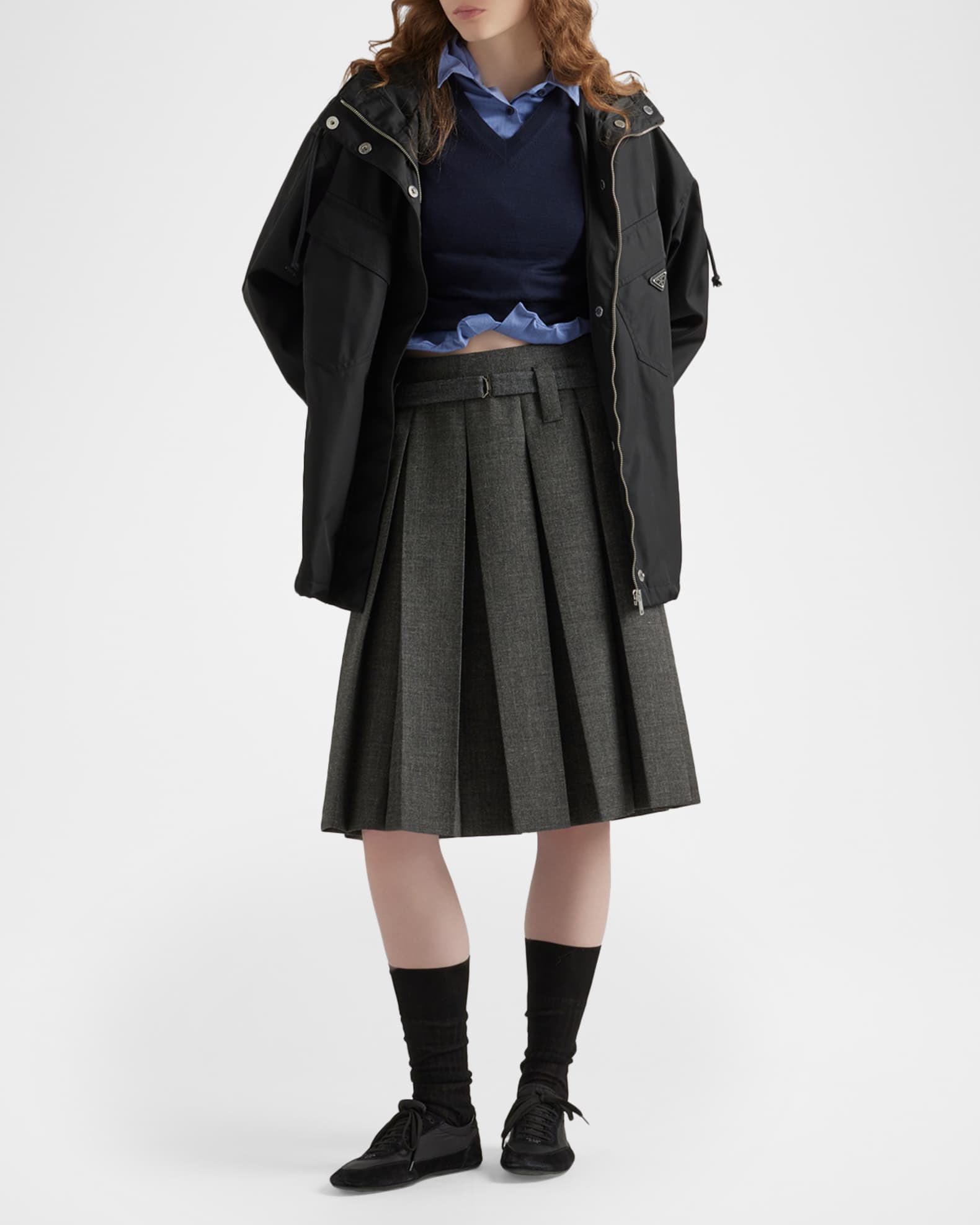 Prada Re-Nylon Oversized Blouson Jacket | Neiman Marcus