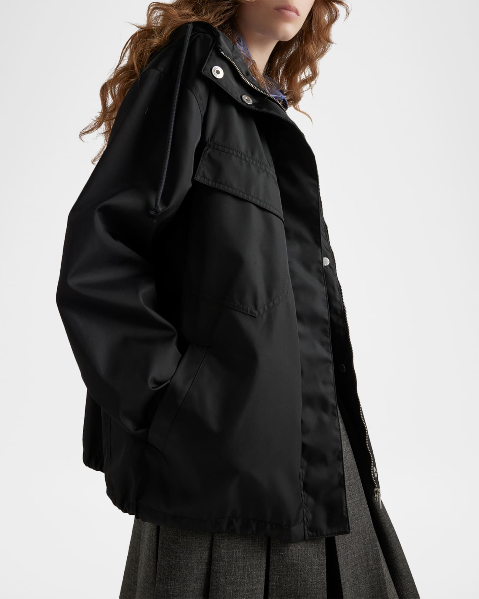 Prada Re-Nylon Oversized Blouson Jacket | Neiman Marcus