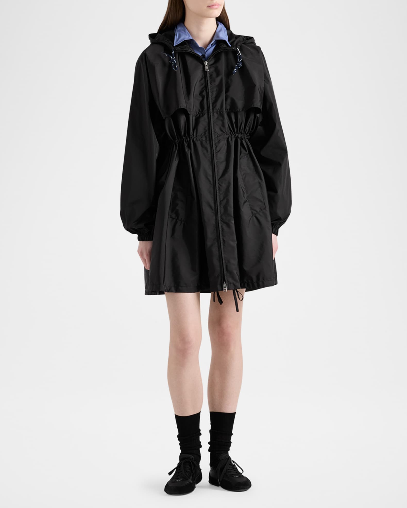 【美品】RAINMAKER - SHADOWSTRIPE HOODEDCOAT 美品】RAINMAKER- SHADOWSTRIPE HOODEDCOAT RAINMAKER SHADOW