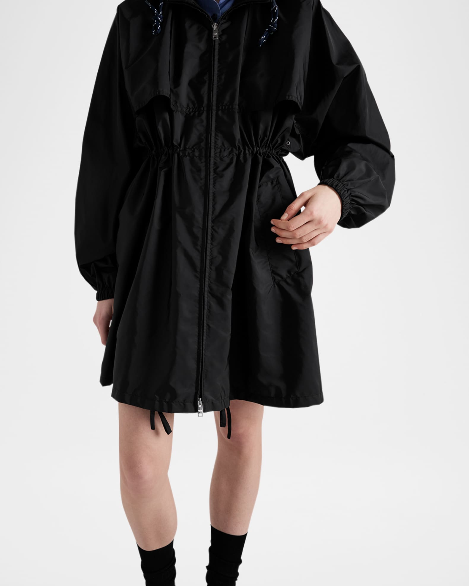 Prada Lightweight Re-Nylon Oversized Raincoat | Neiman Marcus