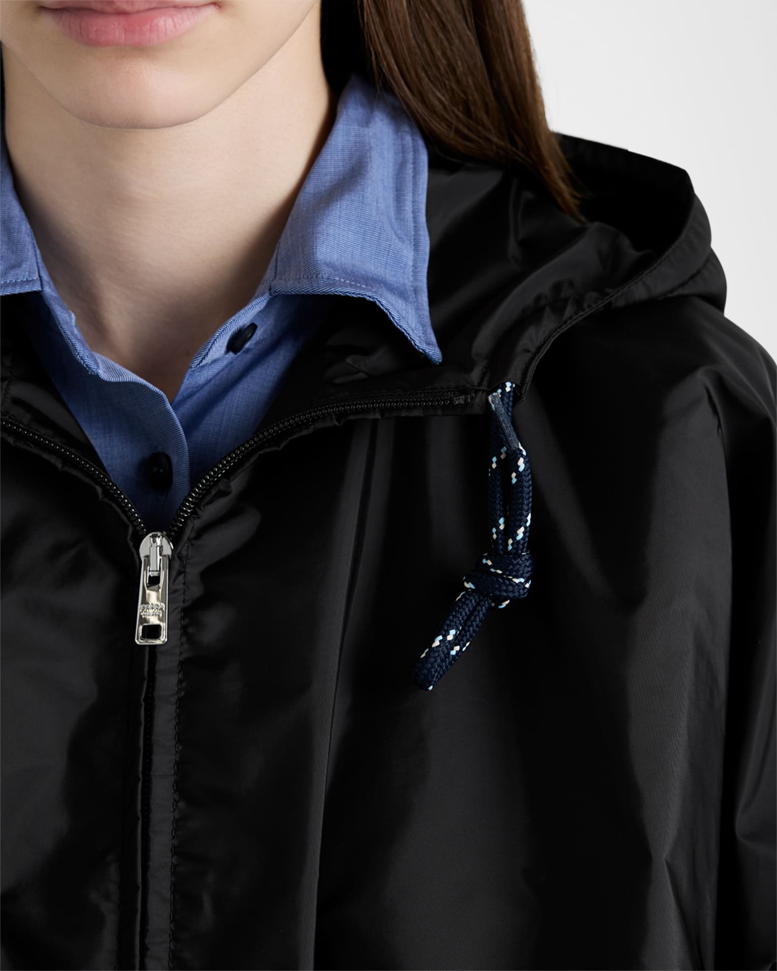 Prada Lightweight Re-Nylon Oversized Raincoat | Neiman Marcus