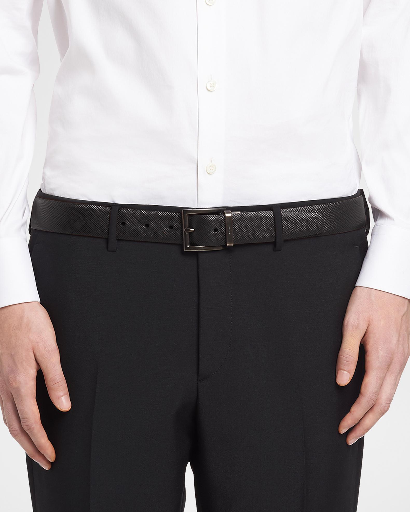 Prada Men's Reversible Saffiano Dress Belt | Neiman Marcus