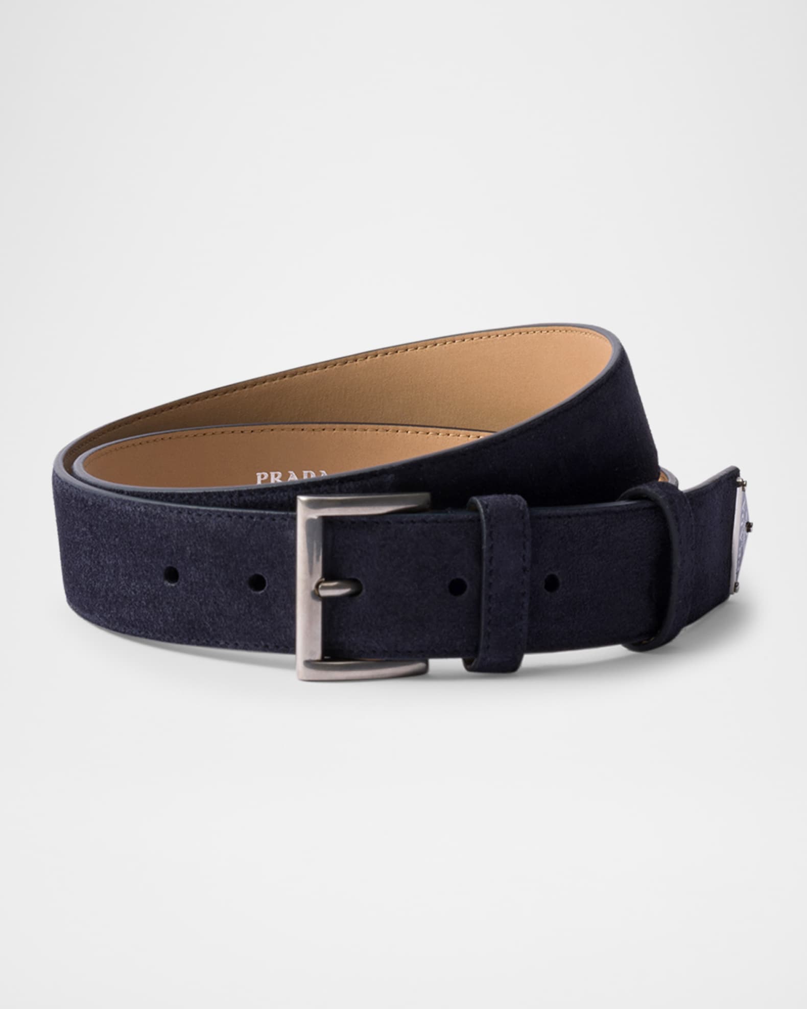 プラダ PRADA 三角ベルト Prada Triangle Saffiano Leather Belt | Neiman Marcus