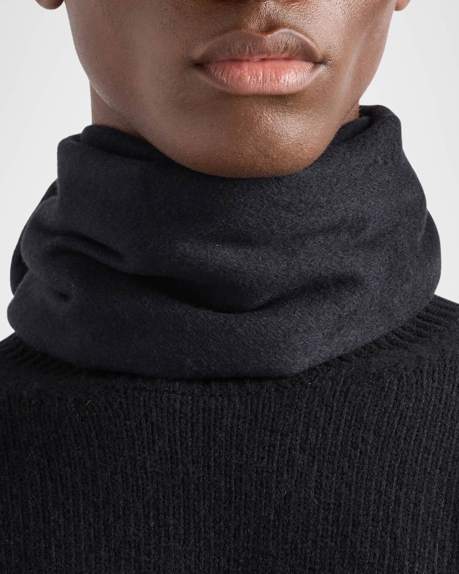 Prada Men's Fringed Silk & Cashmere Scarf | Neiman Marcus
