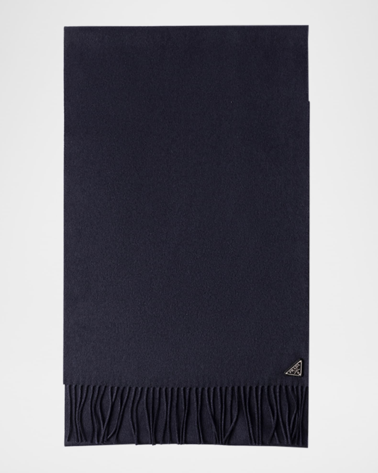 Men's Fringed Silk & Cashmere Scarf 0