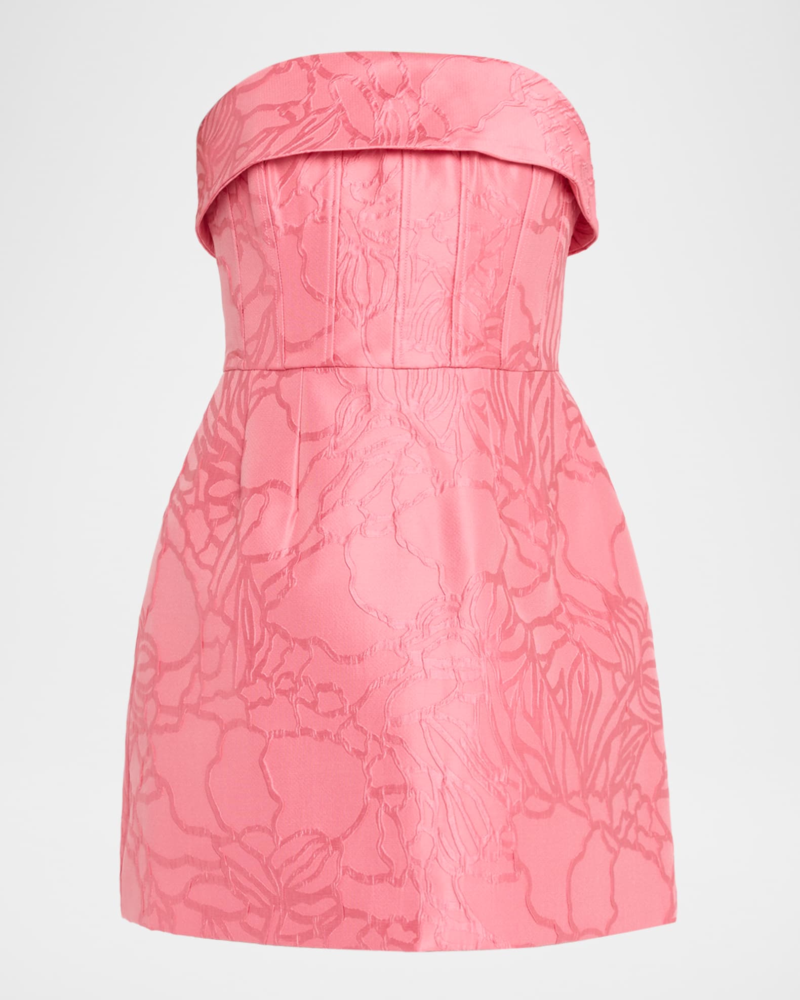 Petra Strapless Jacquard Corset Mini Dress 0