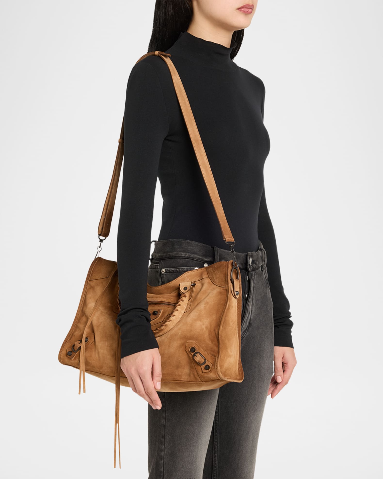 バッグ BALENCIAGA SUEDE STUDS LOGO TOTE BAG バッグ BALENCIAGA SUEDE STUDS LOGO TOTE BAG BALENCIAGA SUEDE STUDS