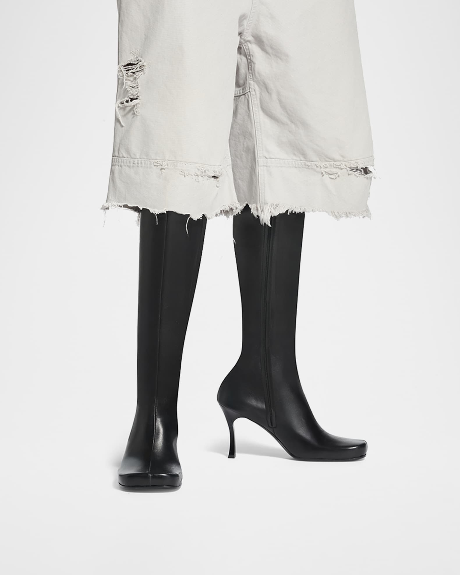 x Scholl Leather Knee-High Boots 1
