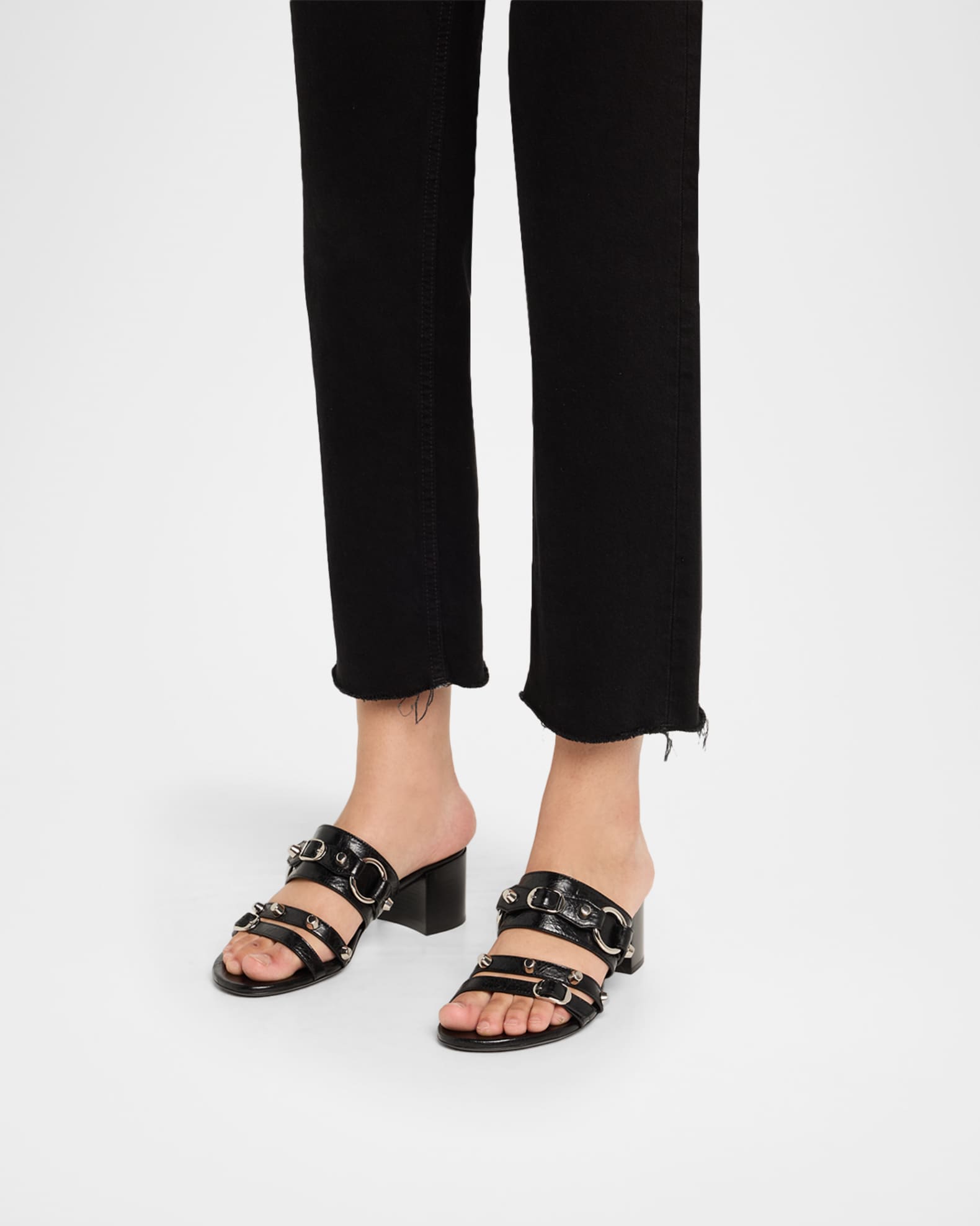 City Leather Block-Heel Sandals 1