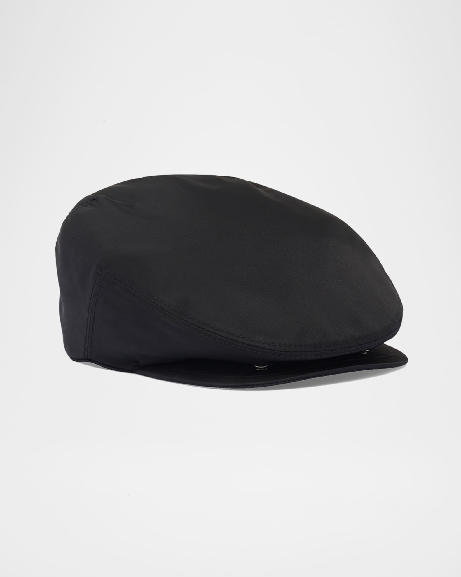 Prada Men's Tessuto Triangle Logo Re-Nylon Flat Cap | Neiman