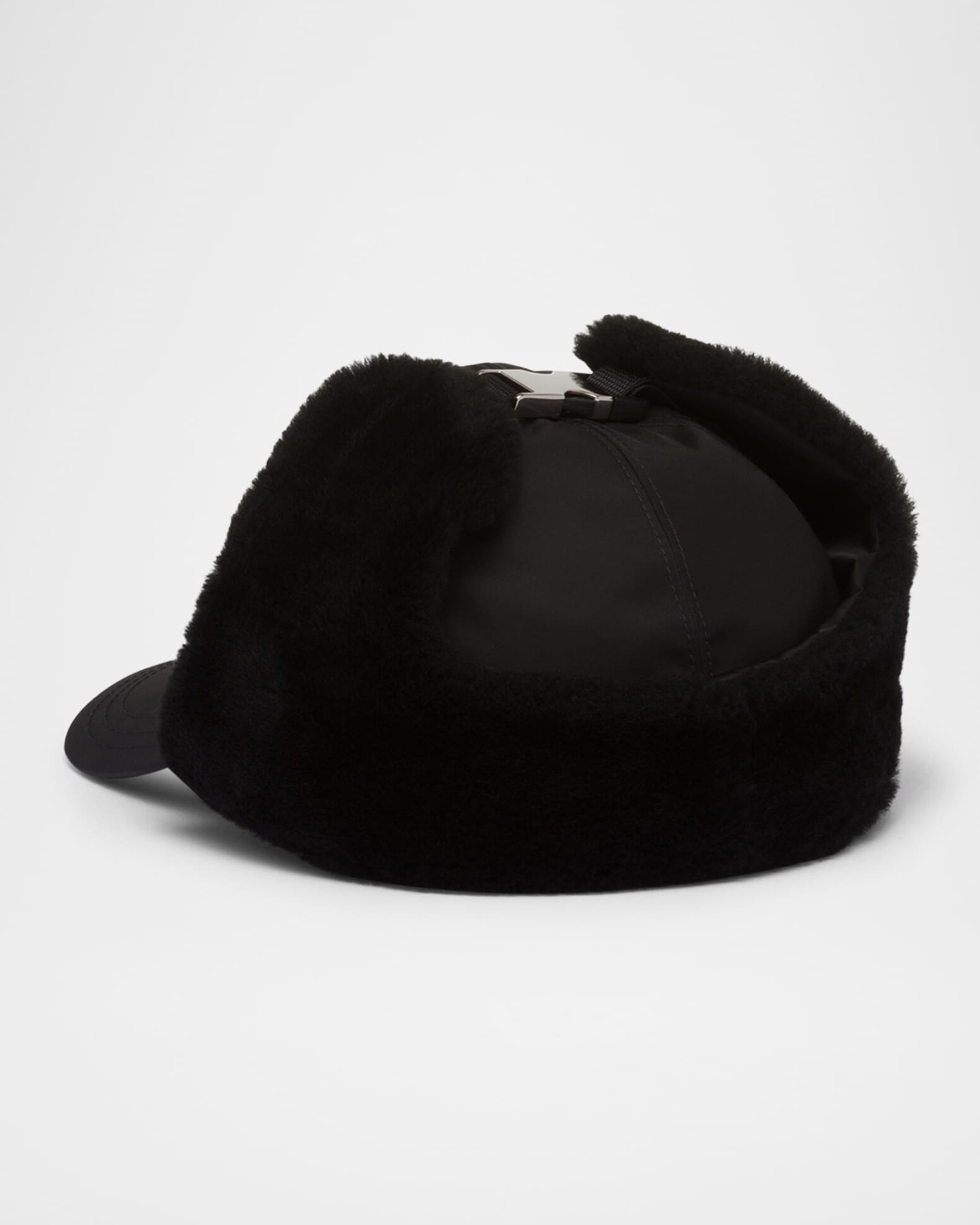 Men's Re-Nylon And Lamb Shearling Trapper Baseball Hat 1