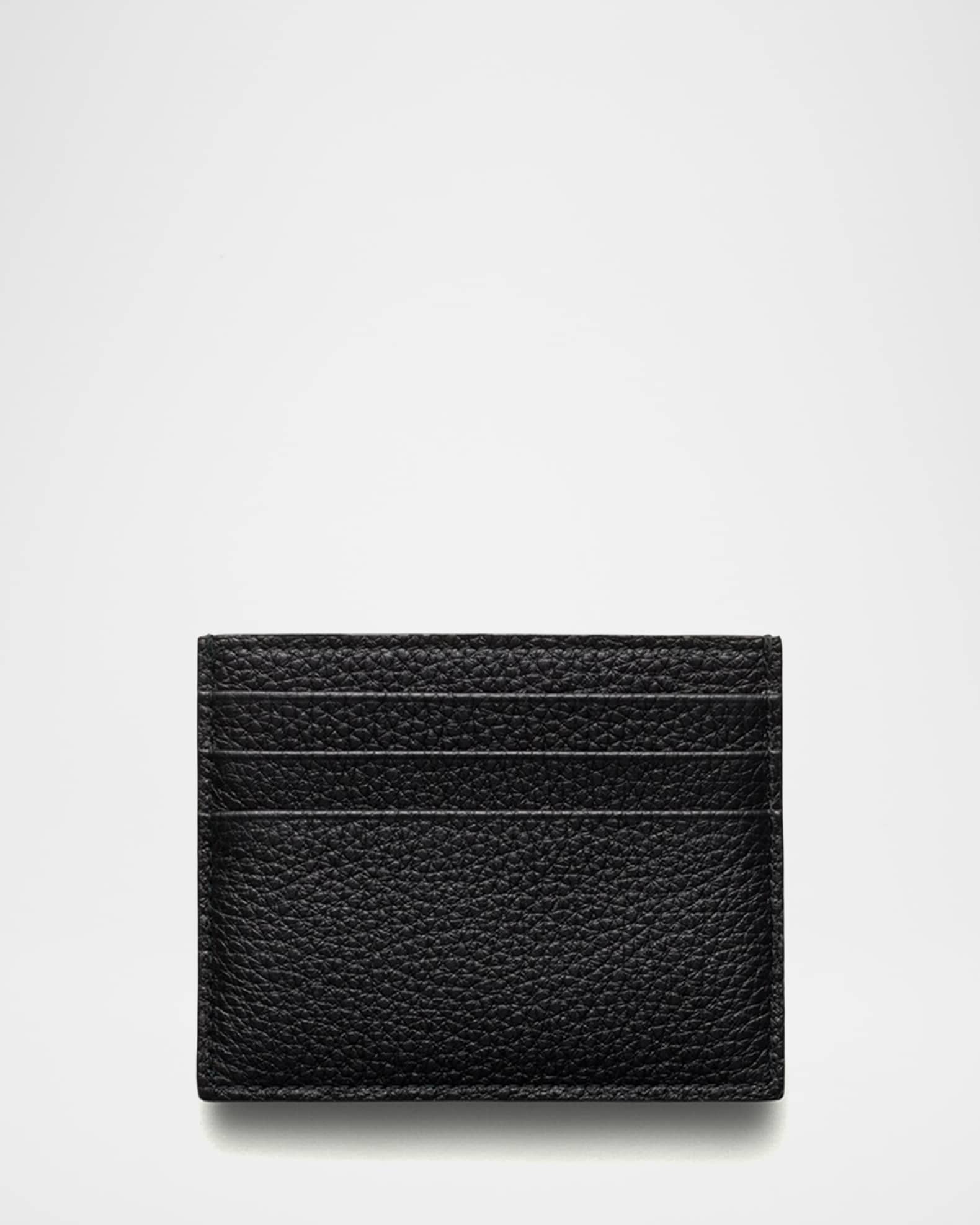 Men's Vitello Daino Leather Card Holder 1