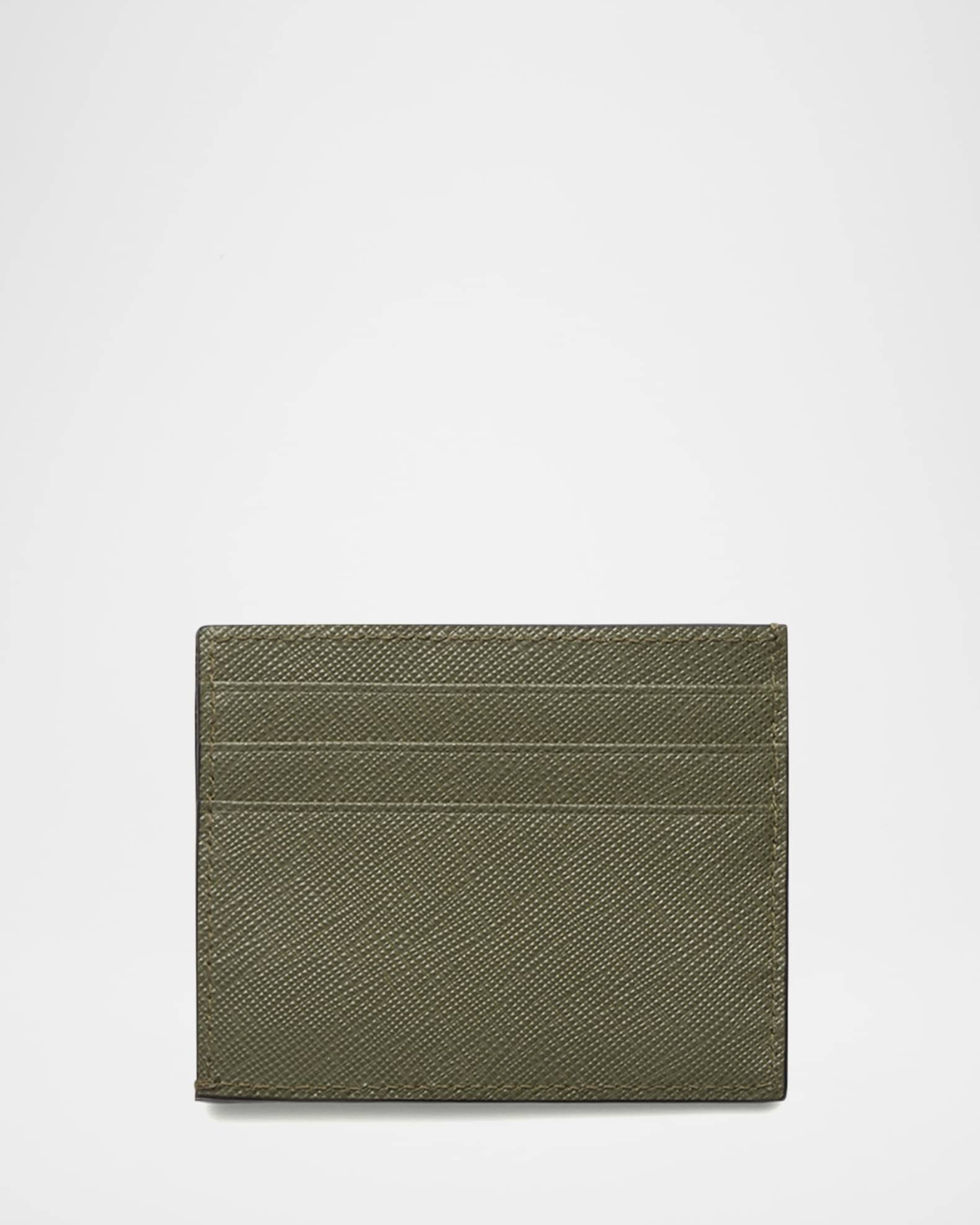 ★人気★【PRADA】★LOGO SAFFIANO LEATHER CARD HOLDE.R★ Prada Re-Nylon And Saffiano Leather Card Holder | Saks Fifth