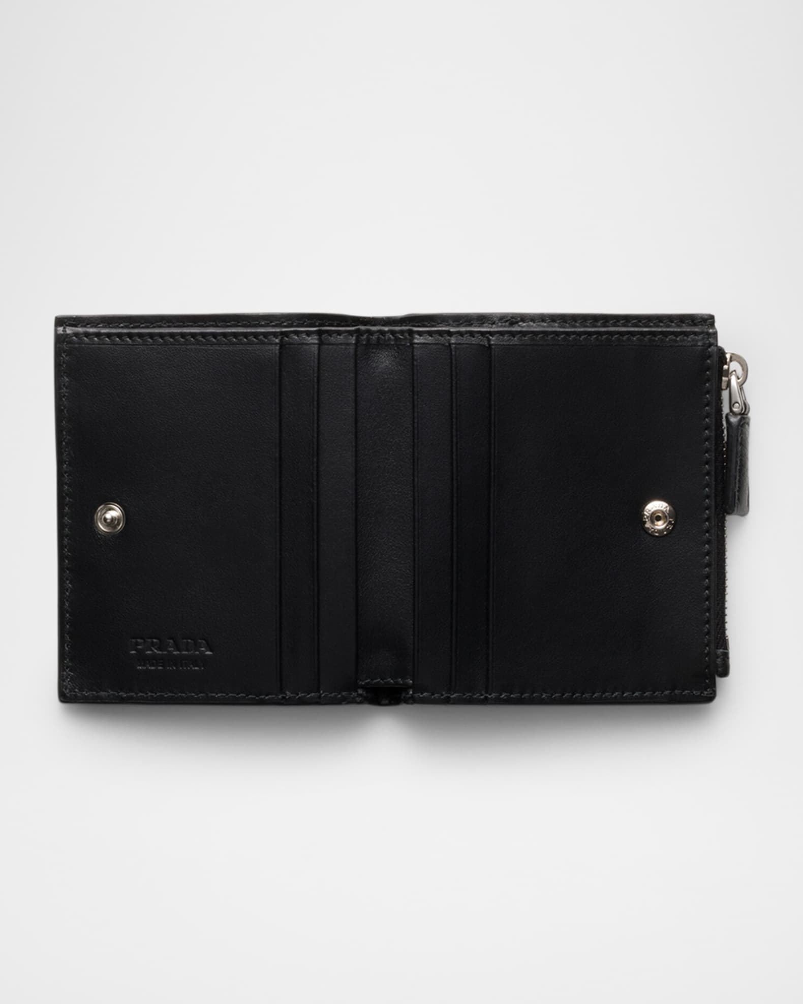 Prada Men's Small Leather Bifold Wallet Neiman Marcus