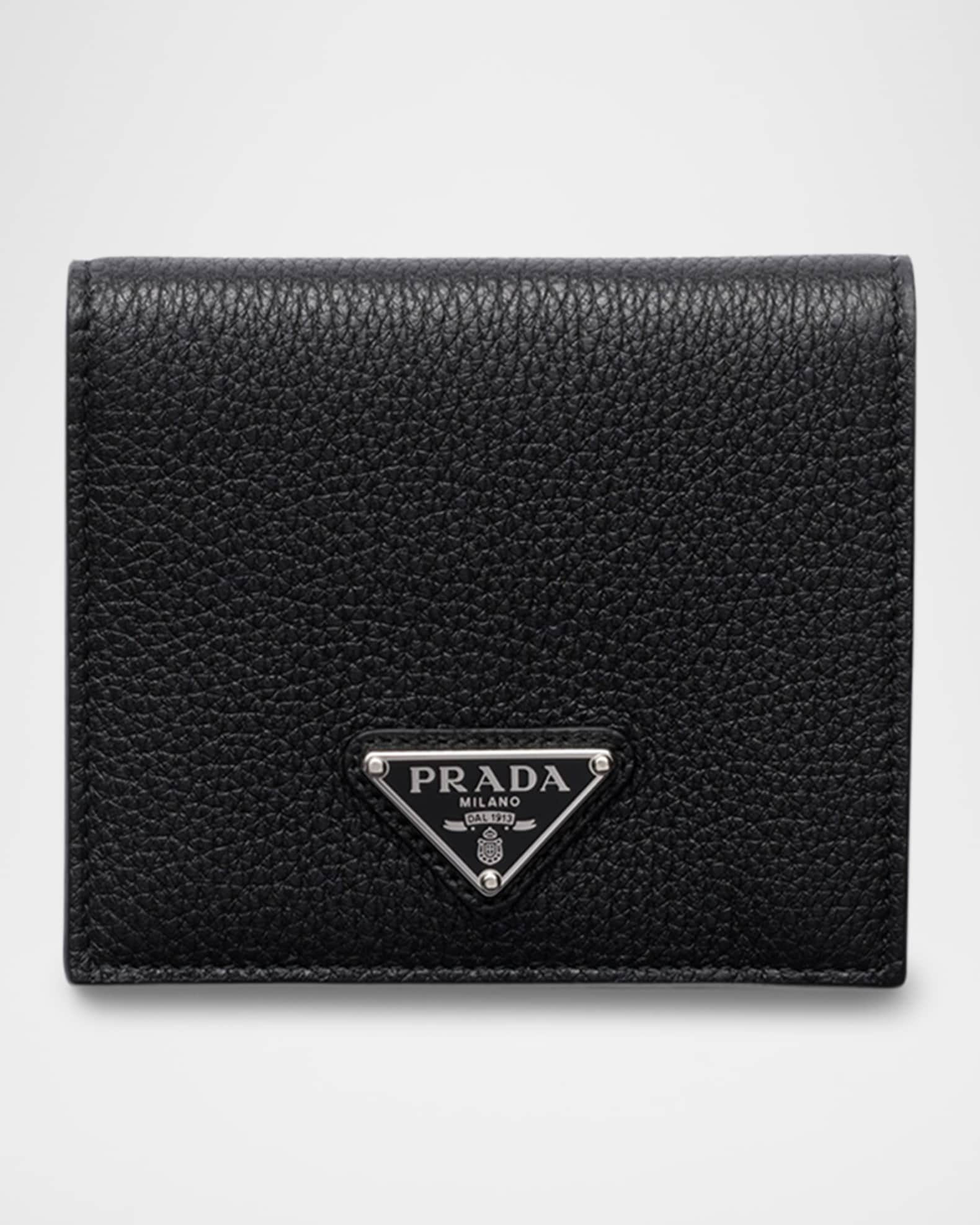 【PRADA】WALLET Amazon.com: Prada Womens Vitello Grain Black Leather ID