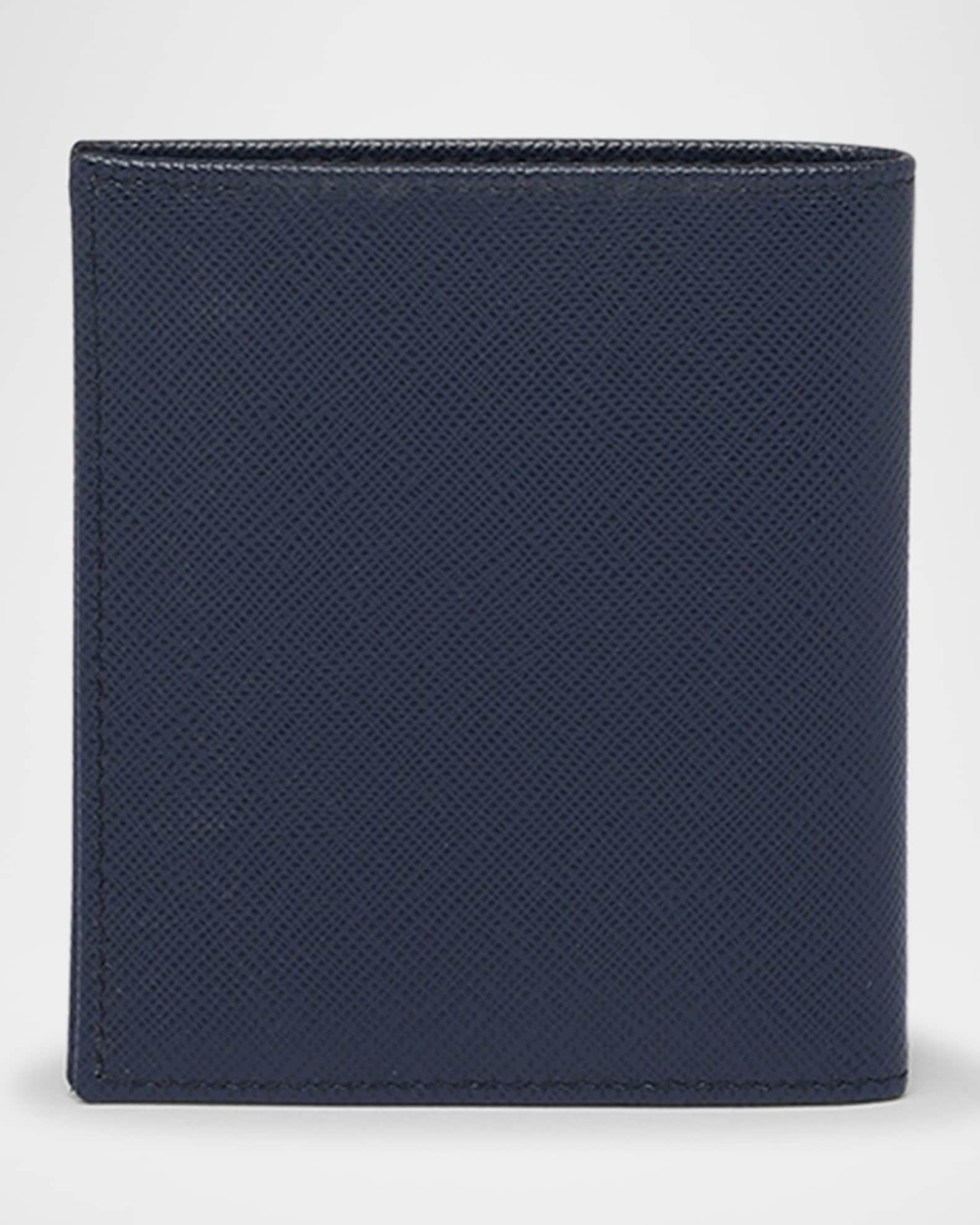 Prada Men's Saffiano Triangolo Billfold Wallet | Neiman Marcus