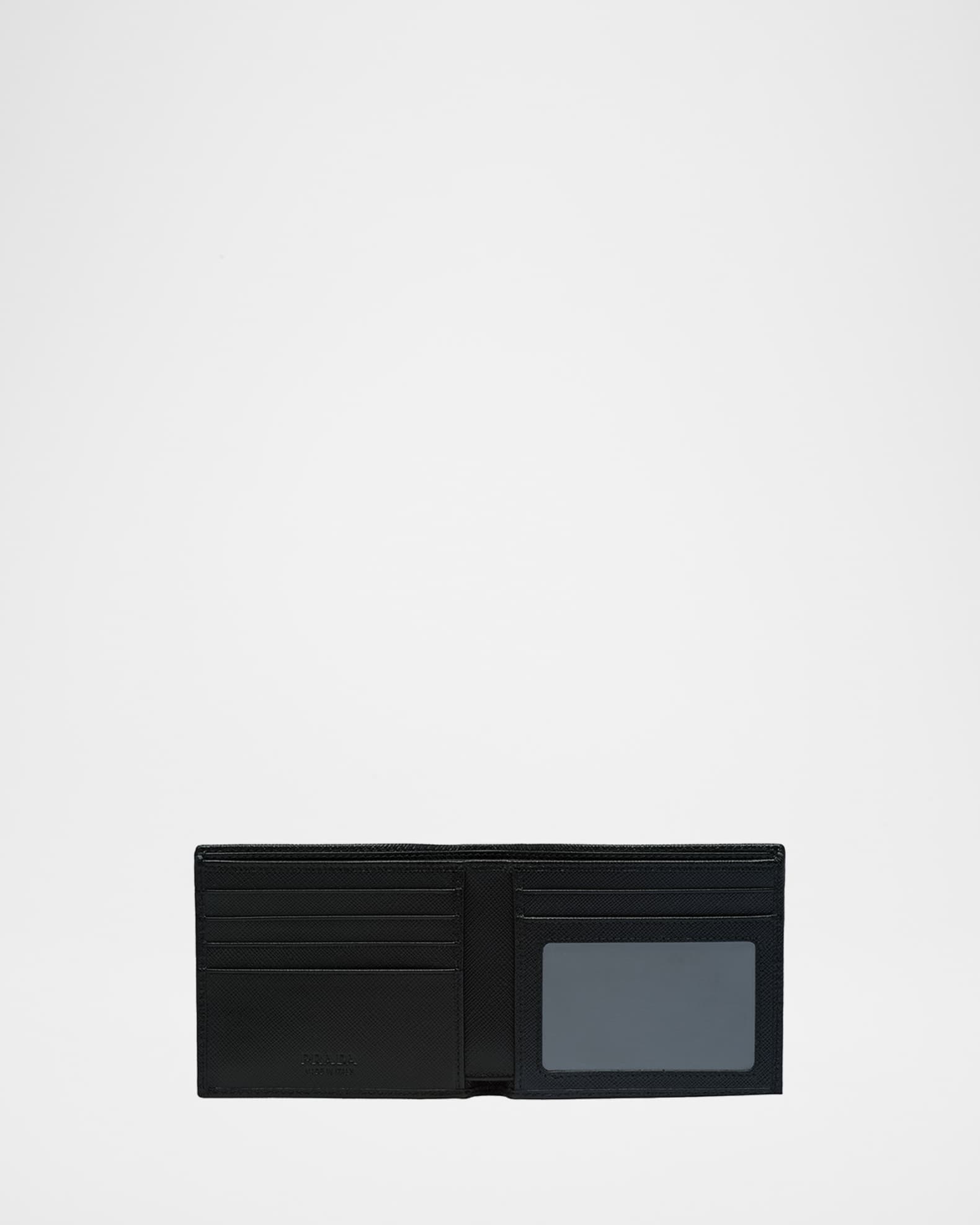 Men's Saffiano Metal Billfold Wallet with ID Window 1