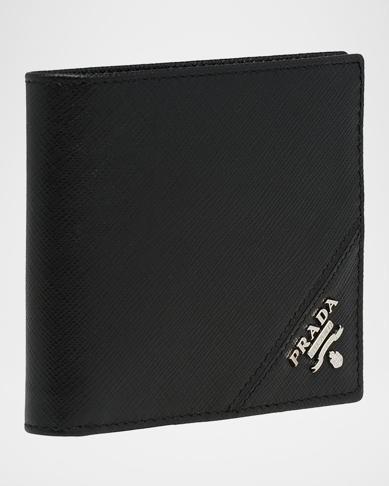 Prada Men's Saffiano Metal Billfold Wallet with ID Window | Neiman