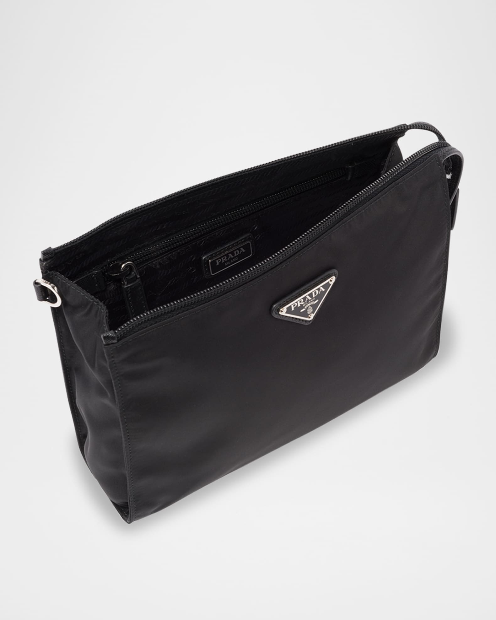 クラッチバッグ PRADA Re-Nylon and Saffiano Leather Pouch Prada Re-Nylon and Saffiano Leather Pouch | Saks Fifth Avenue