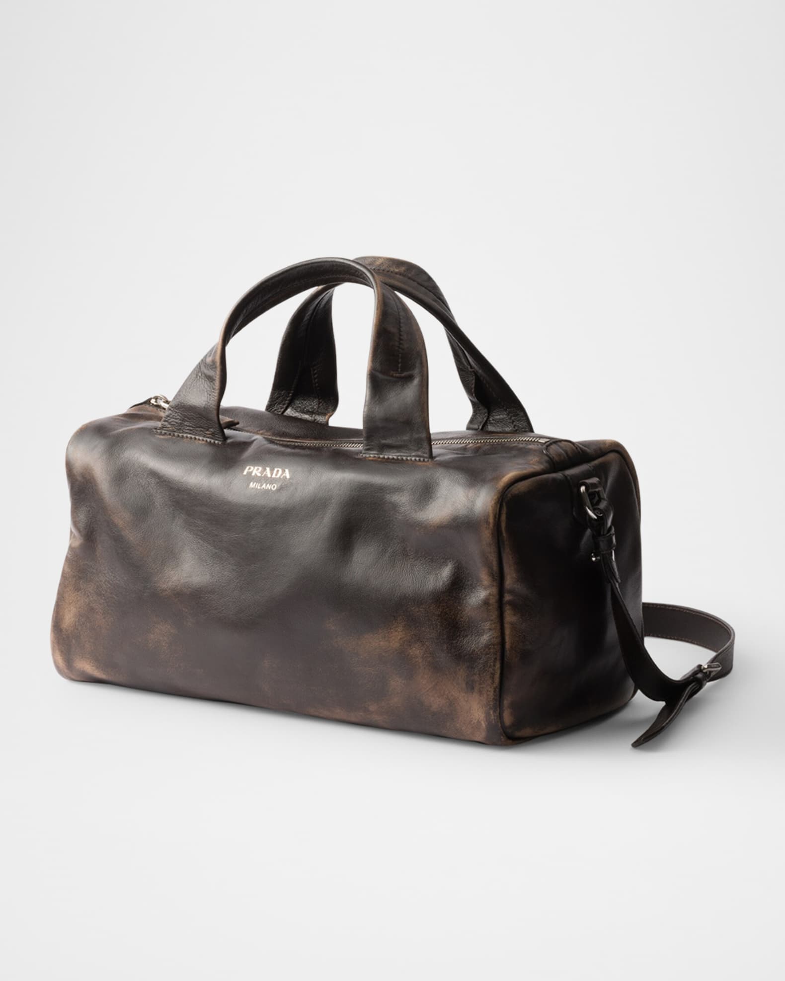 Prada Small Nappa Leather Duffle Bag | Neiman Marcus