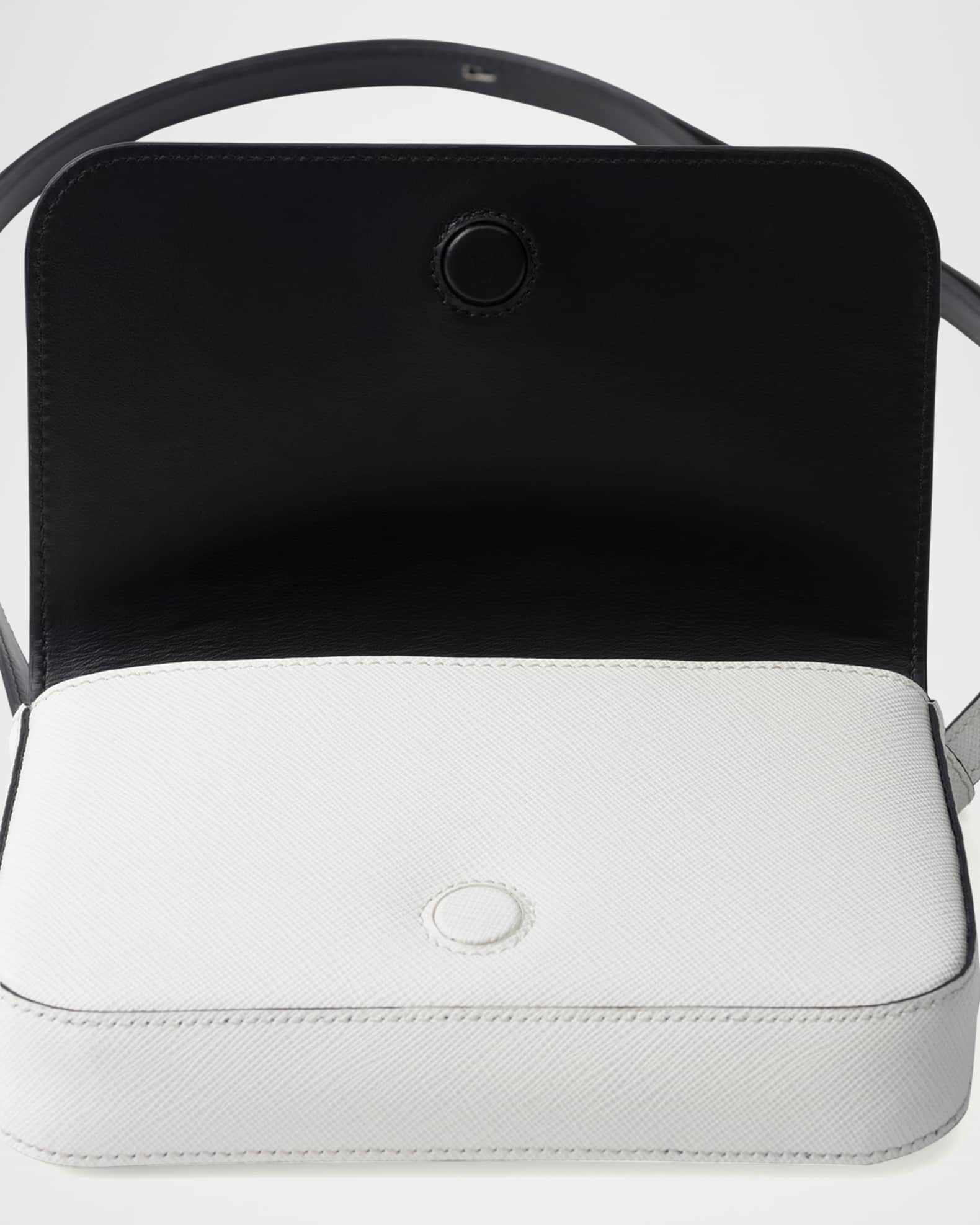24PF new/PRADA レザーショルダーバッグ Bag White Prada サフィアーノレザー ショルダーバッグ | ホワイト