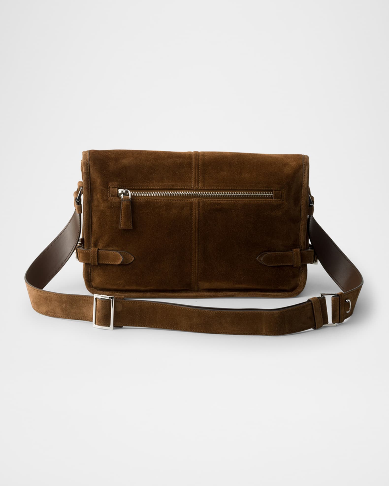 Prada Men's Suede Shoulder Bag | Neiman Marcus