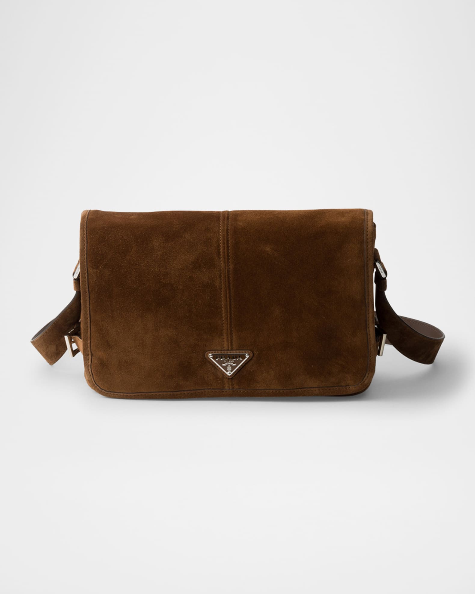 ショルダーバッグ PRADA Men Shoulder Bags 2VD073OOO2CYR F01D6 BROWN Prada Men's Suede Shoulder Bag | Neiman Marcus