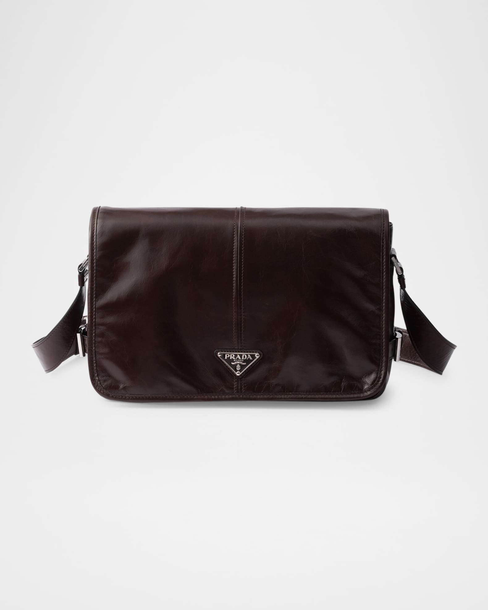Men's Leather Flap Shoulder Bag 0