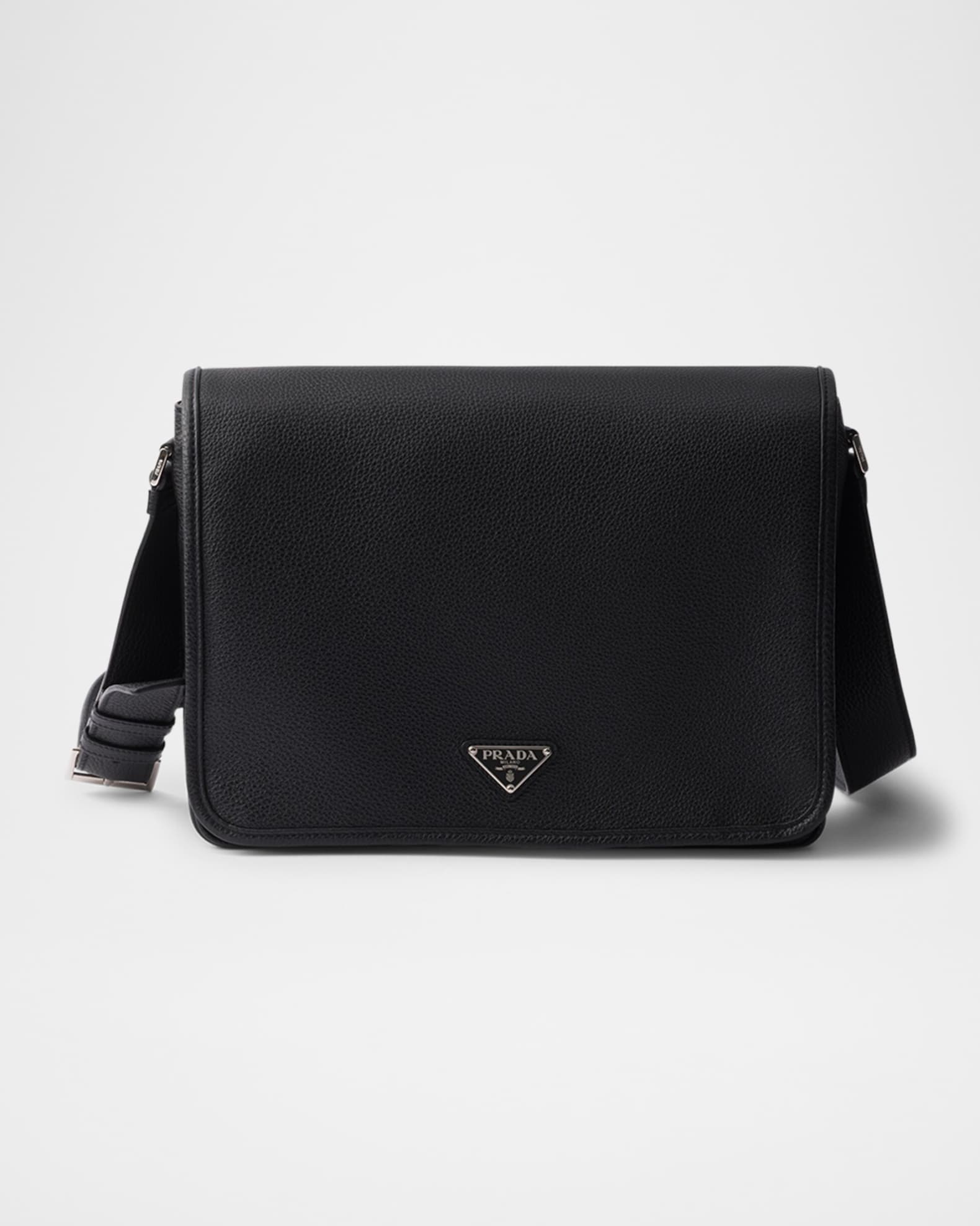 Prada Men's Leather Shoulder Bag | Neiman Marcus