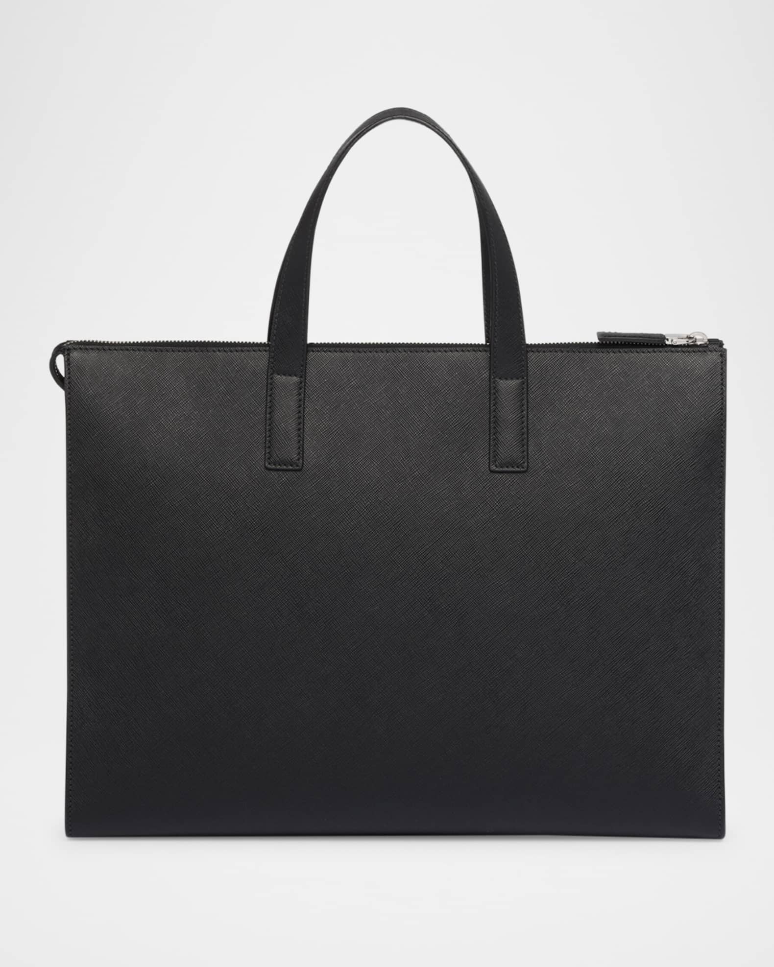 Prada Men's Saffiano Leather Tote Bag | Neiman Marcus