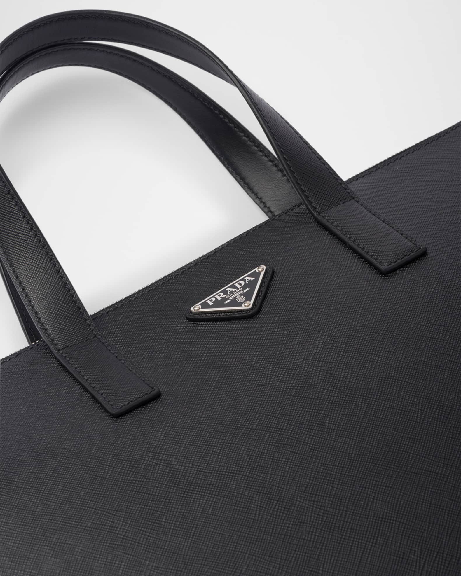 Prada Men's Saffiano Leather Tote Bag | Neiman Marcus
