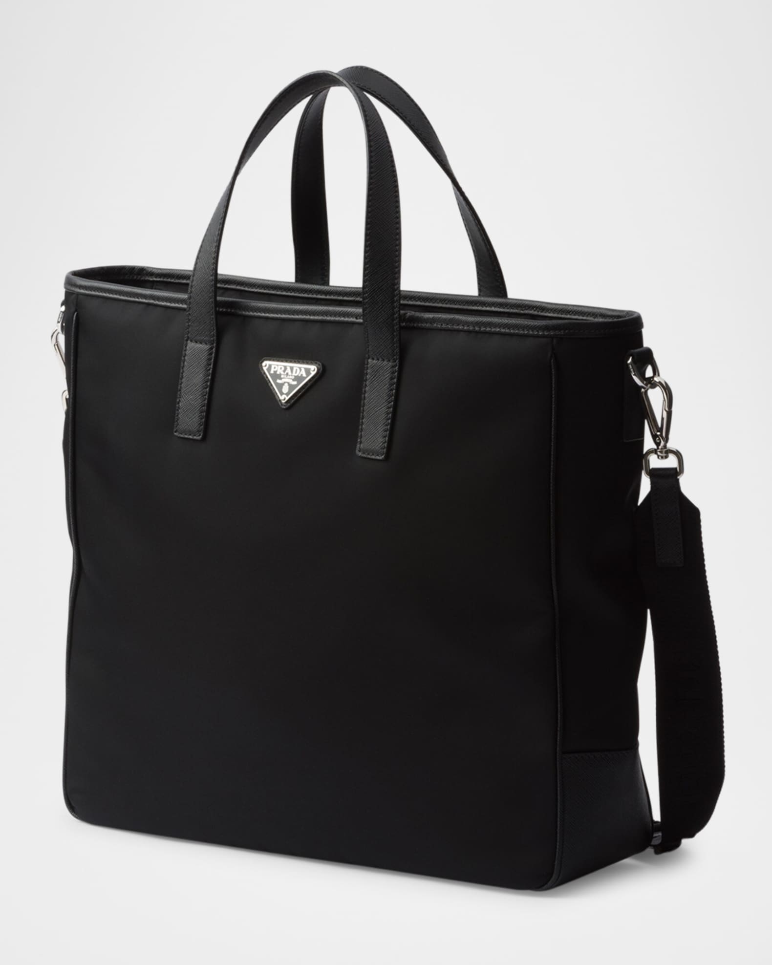 【non】PRADA SAFIANO L PRADA Re-Nylon 2VD043 Safiano leather black Women Shoulder Bag | eBay
