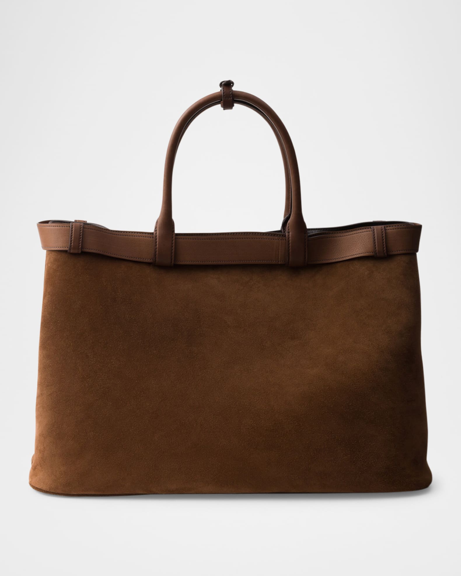 Prada Men's Buckle Suede Shoulder Bag with Belt | Neiman Marcus